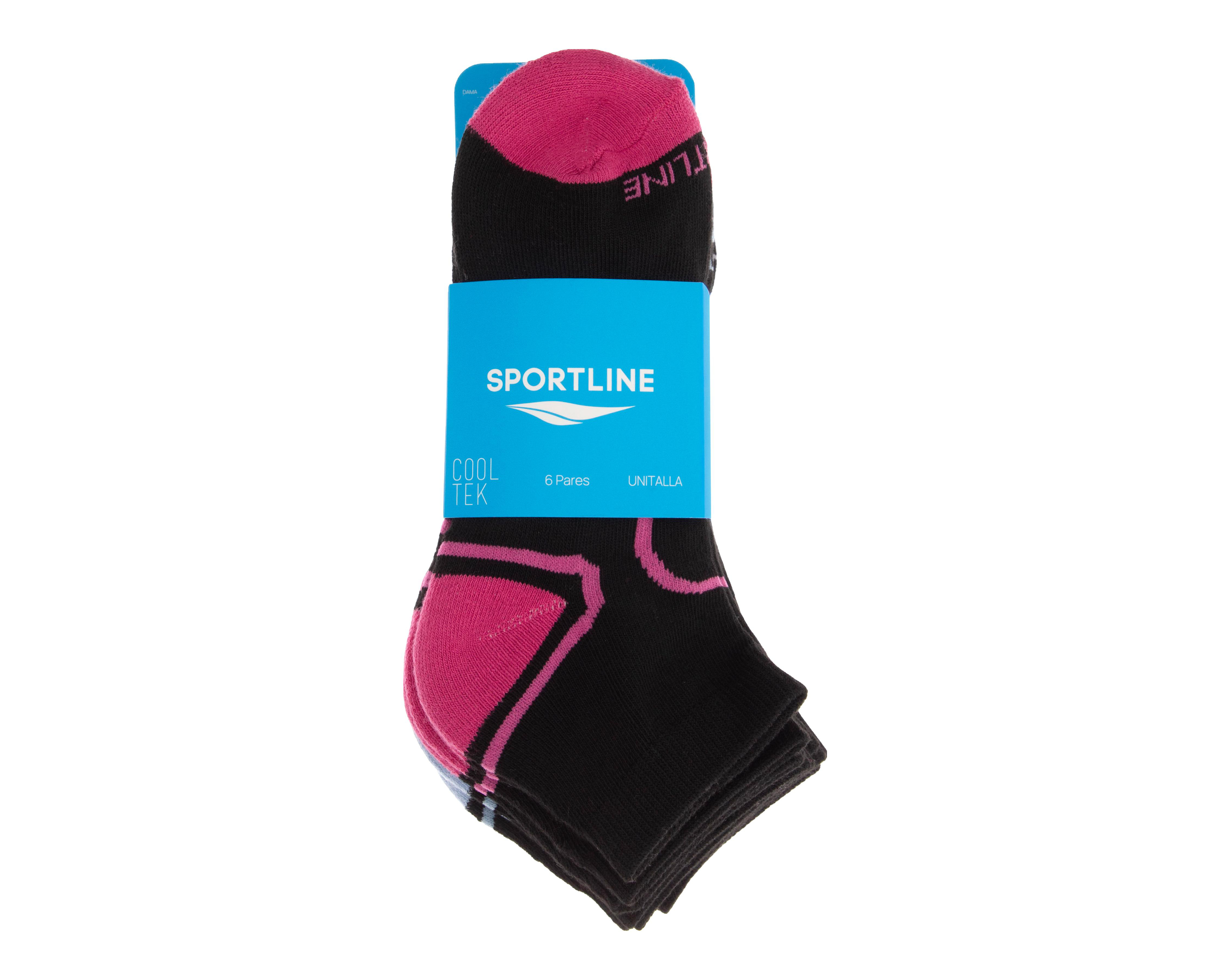 Foto 4 pulgar | Calcetas Cortas Deportivas Sportline para Mujer 6 Pares