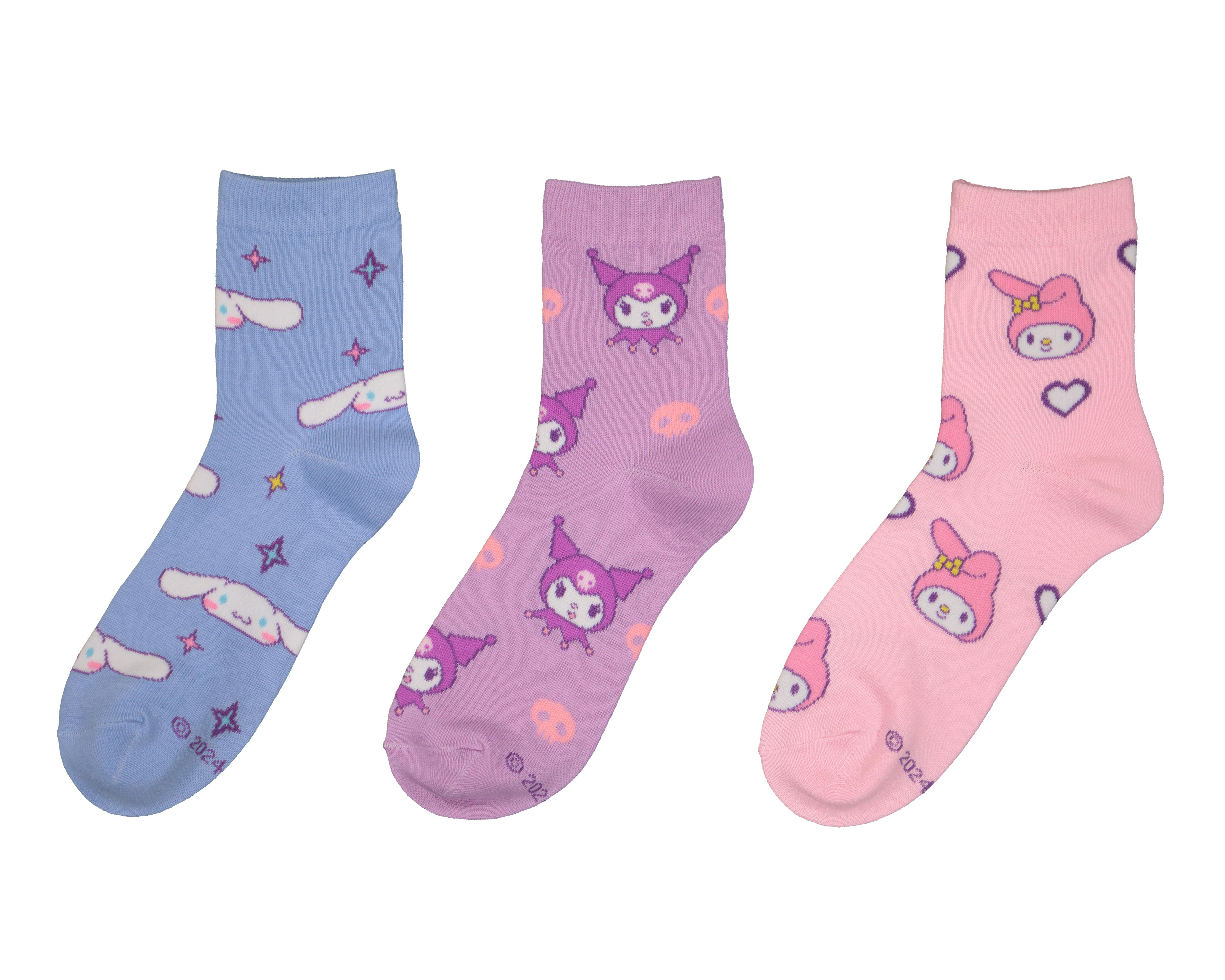 Foto 1 | Calcetas Hello Kitty para Mujer 3 Pares