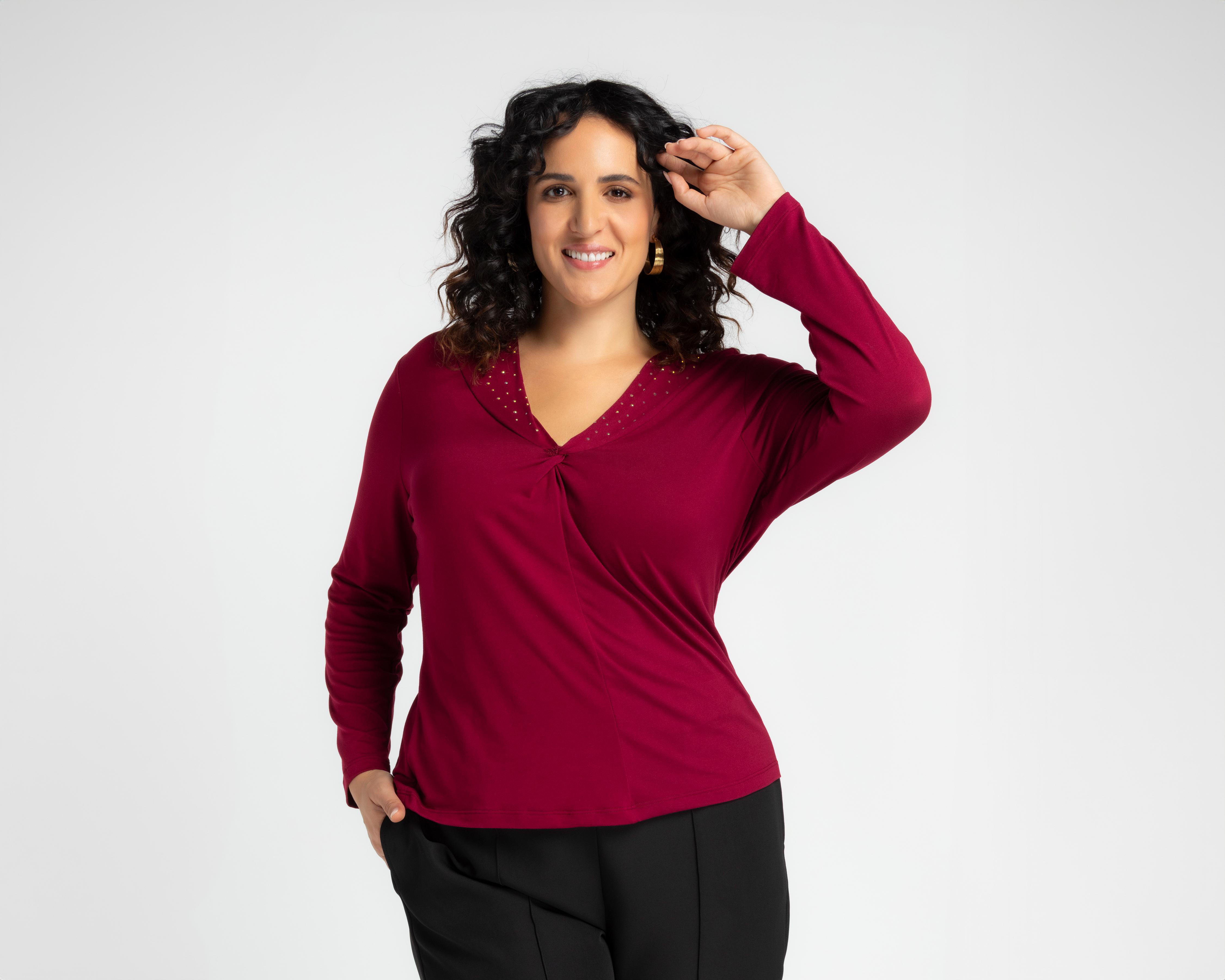 Foto 5 pulgar | Blusa Sahara Manga Larga para Mujer
