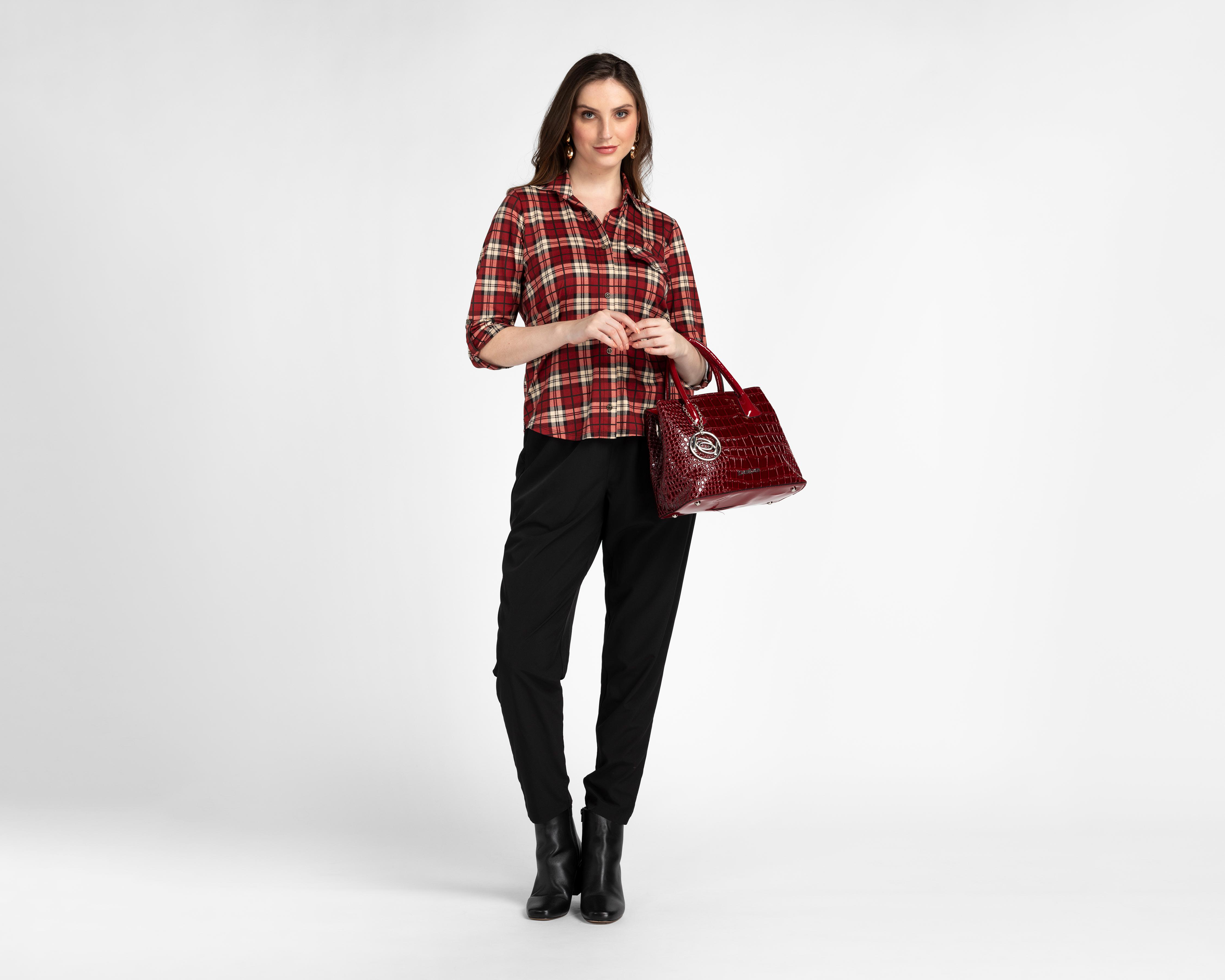 Foto 2 | Blusa Ted Lapidus a Cuadros para Mujer