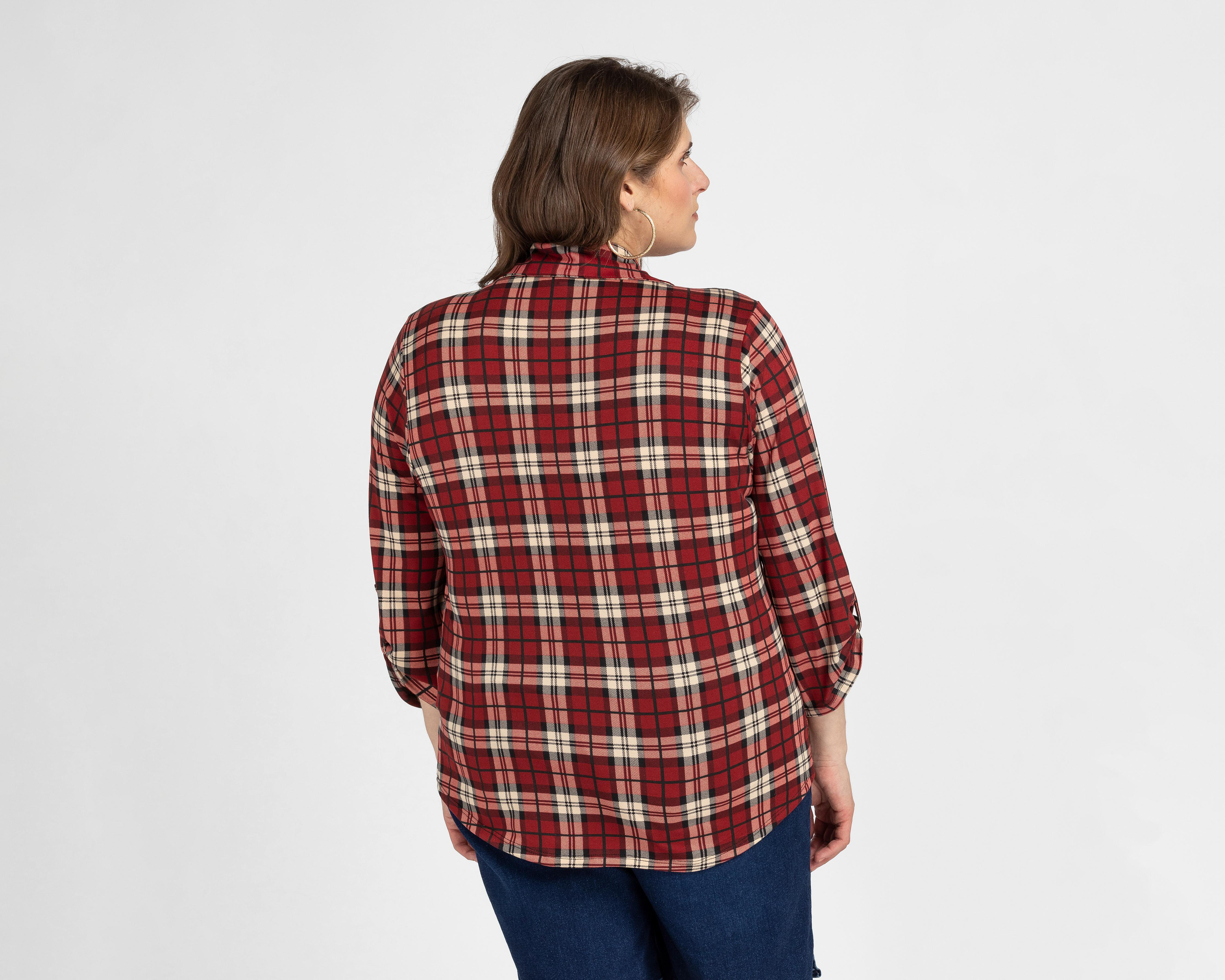 Foto 6 | Blusa Ted Lapidus a Cuadros para Mujer