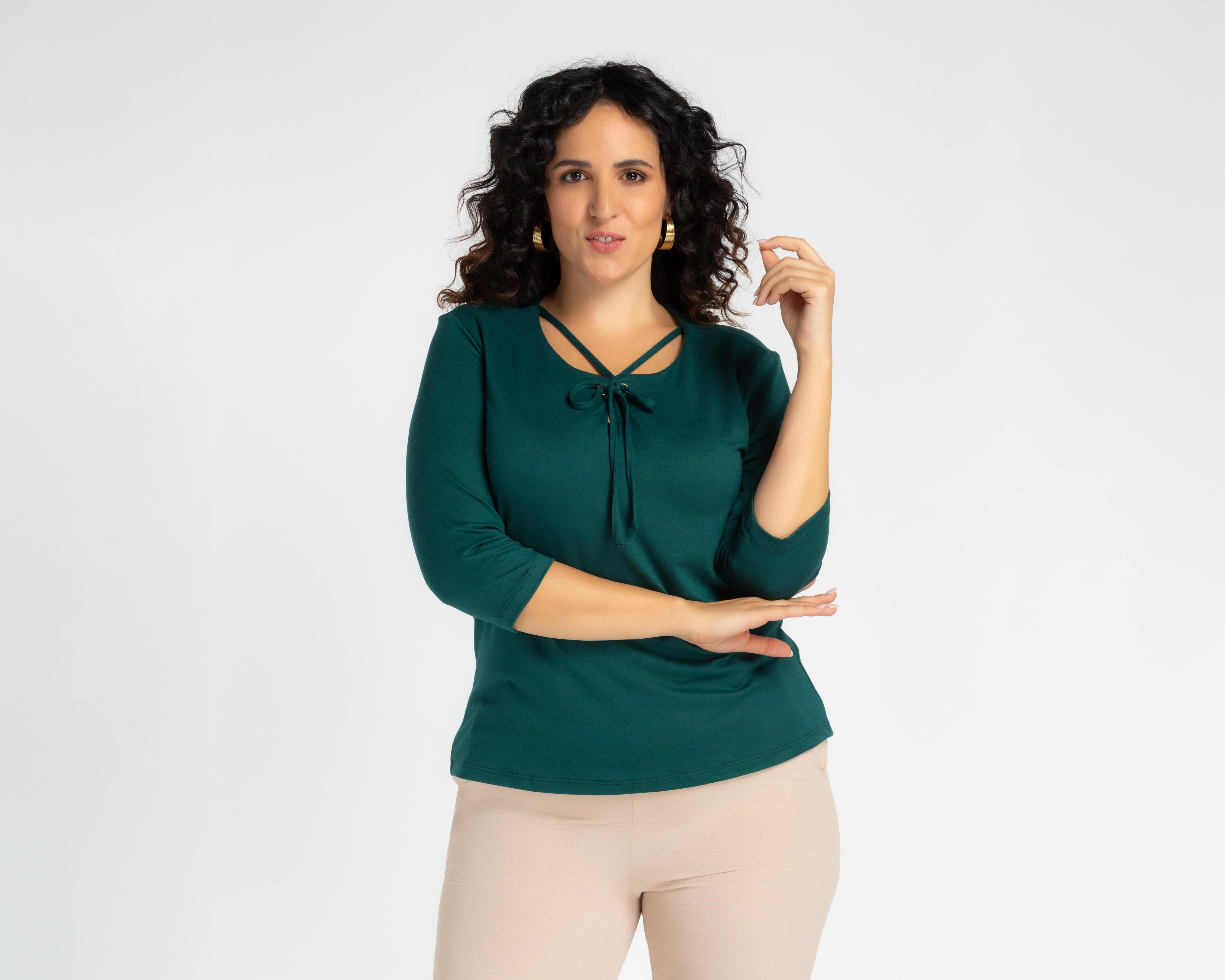 Foto 5 pulgar | Blusa Sahara Verde para Mujer