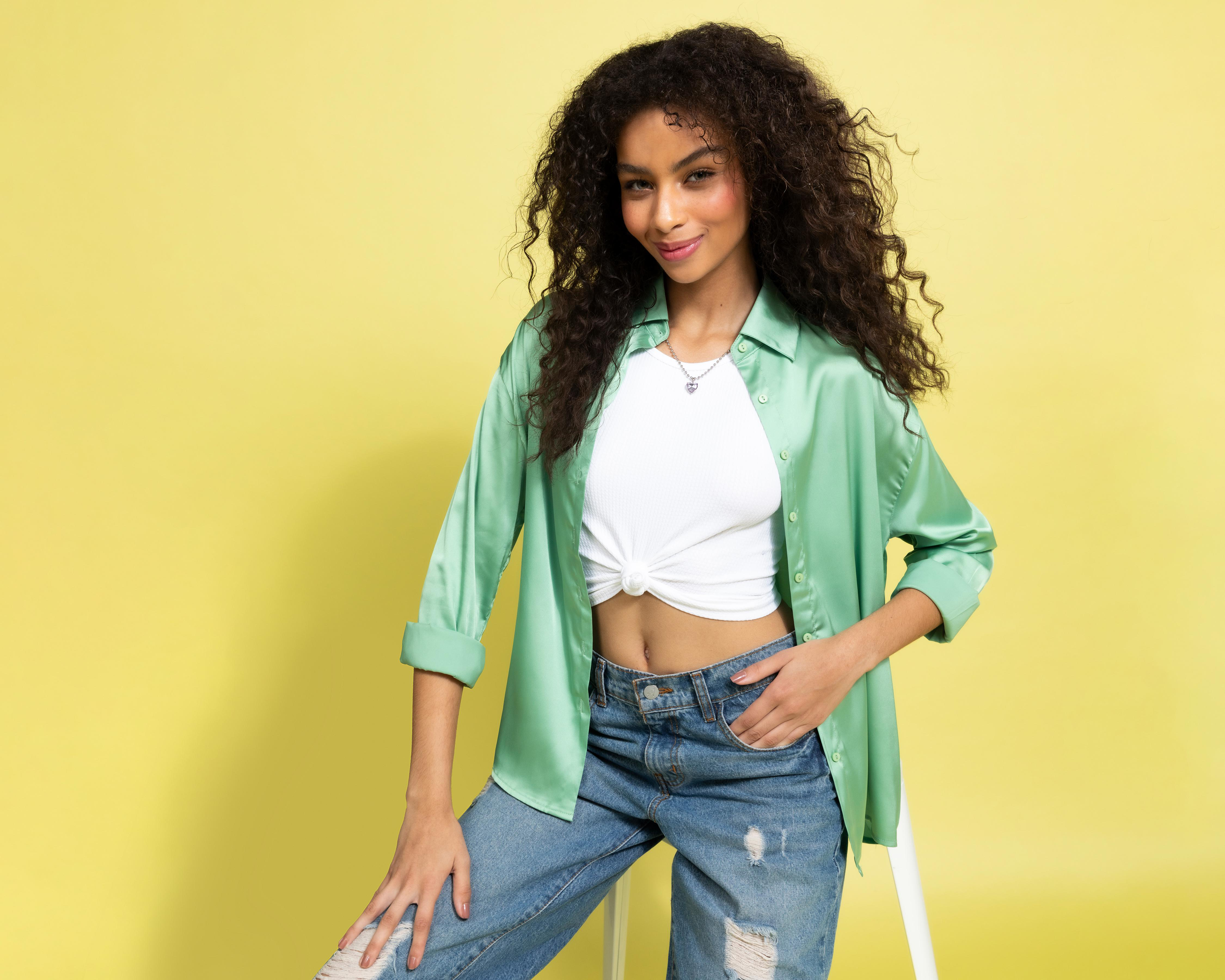 Blusa Forever 21 Manga Larga para Mujer