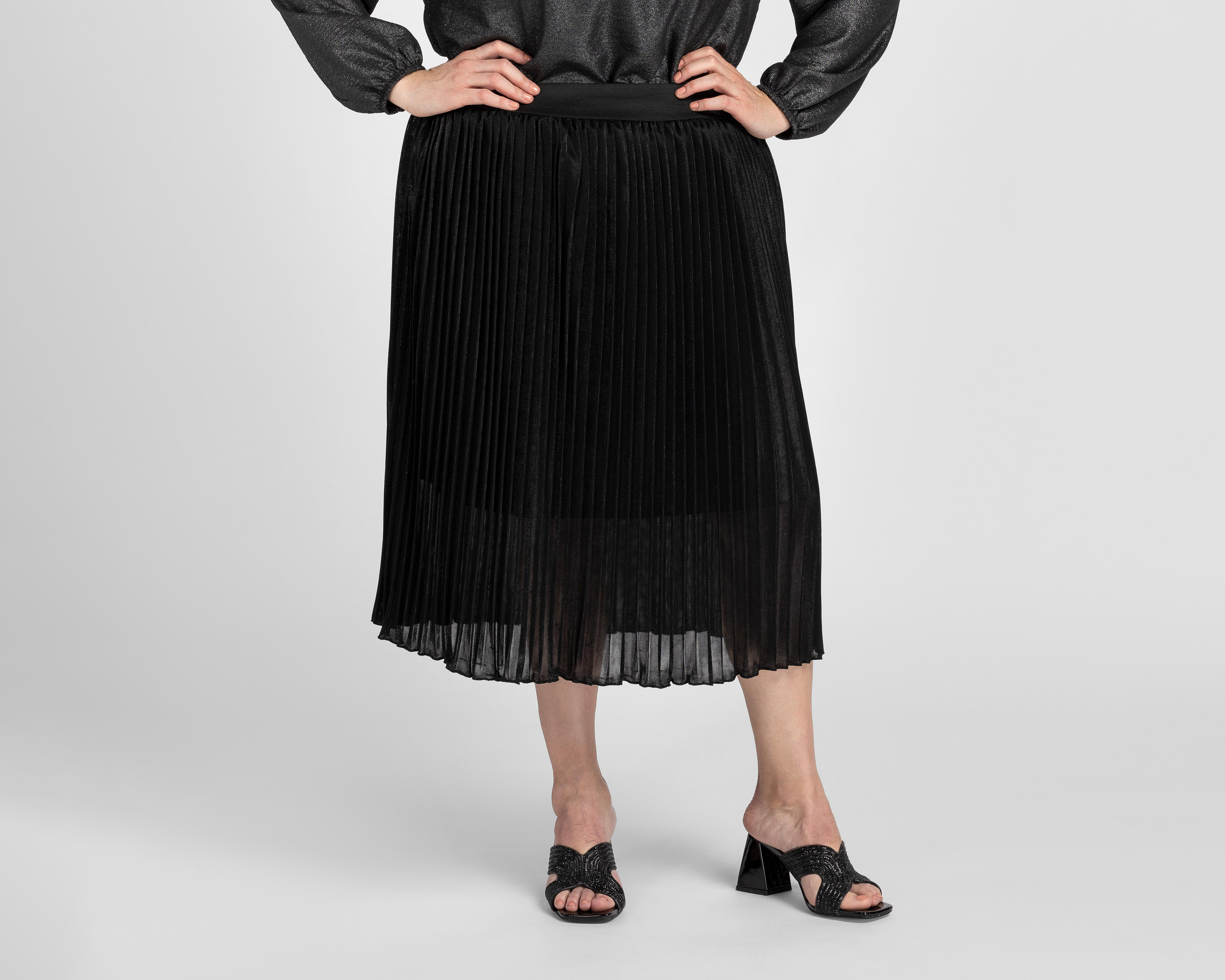 Foto 1 | Falda Midi Sahara Plisada