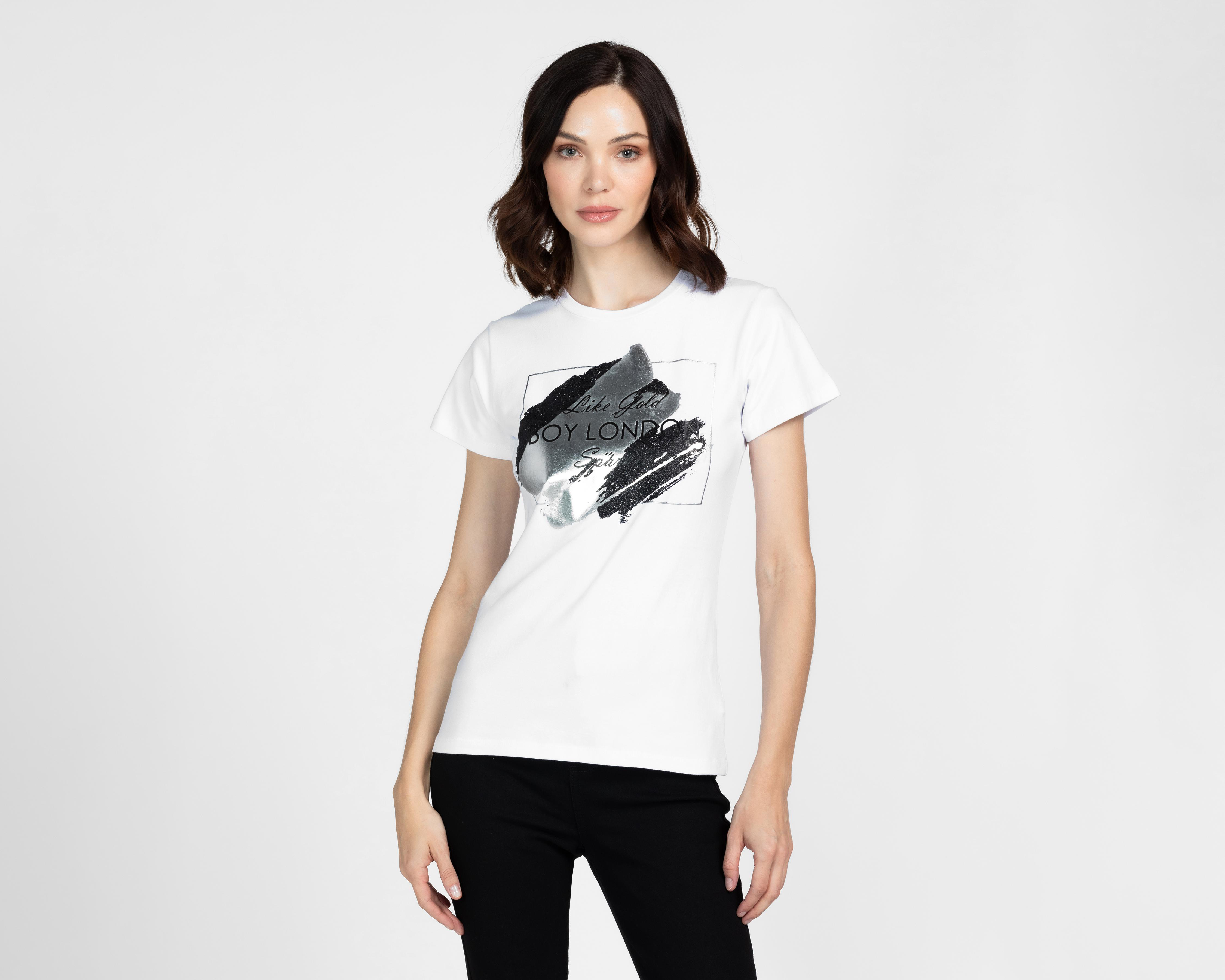 Foto 1 | Playera Boy London Manga Corta para Mujer