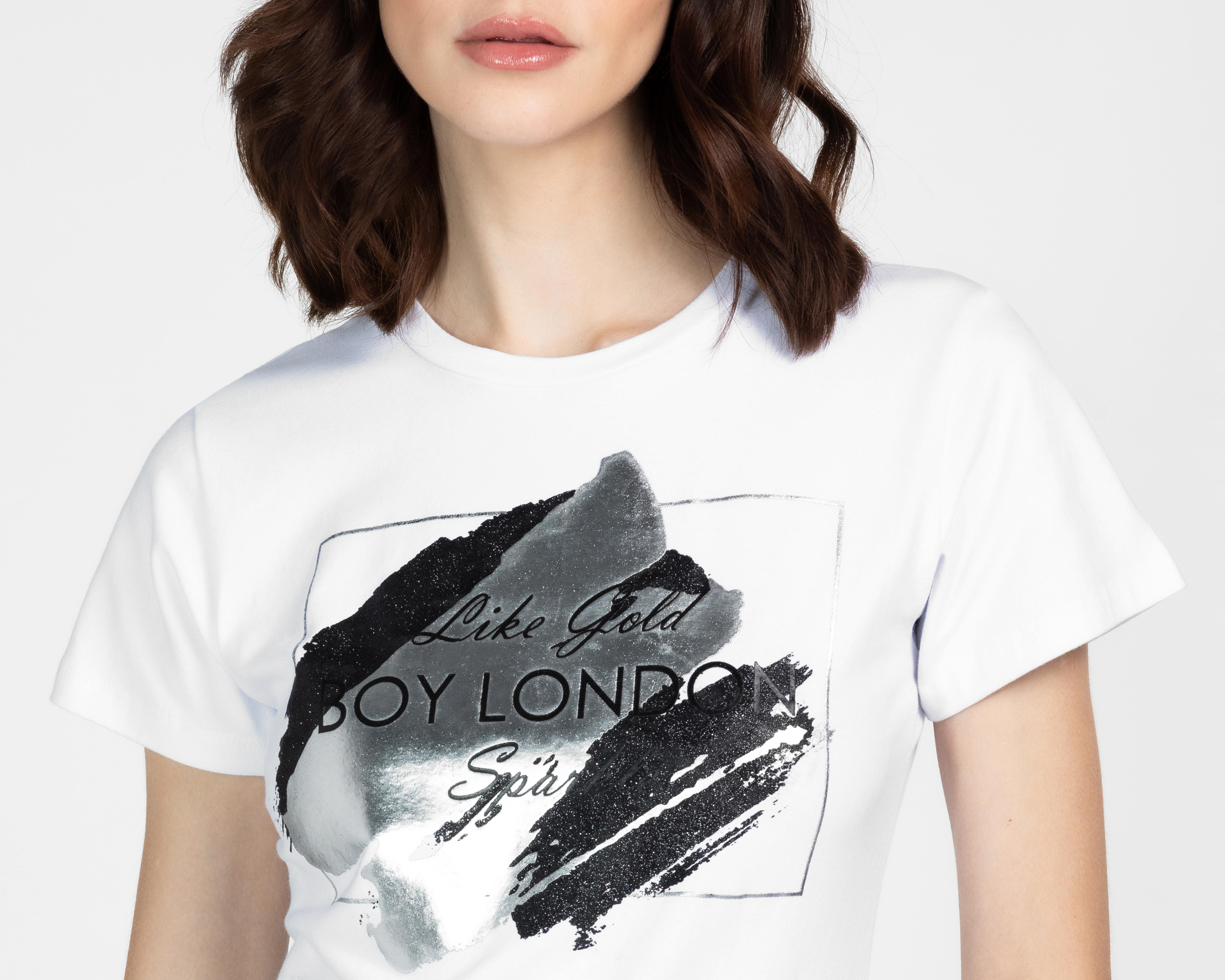 Foto 5 pulgar | Playera Boy London Manga Corta para Mujer