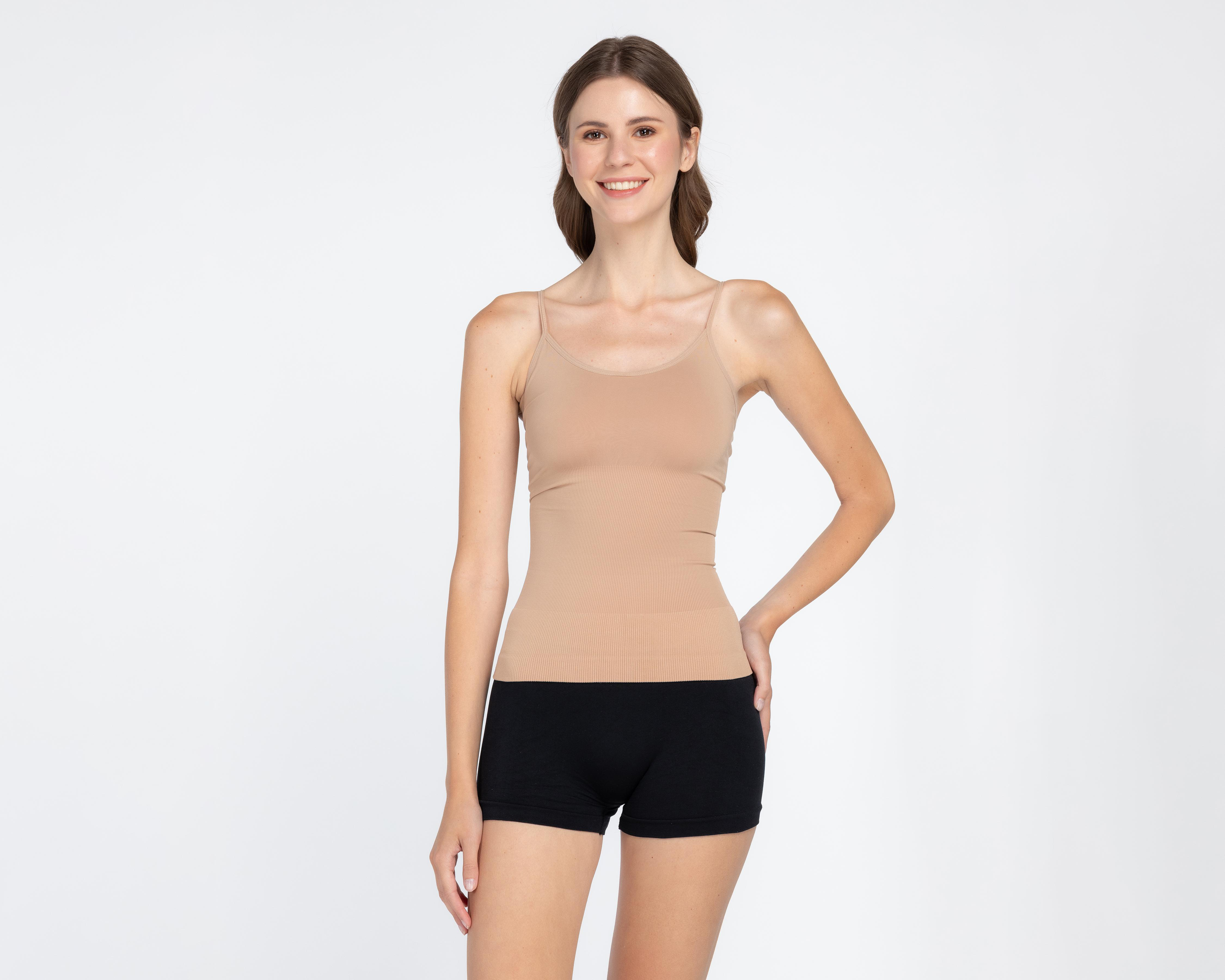 Foto 2 pulgar | Camiseta Control Diane Poitiere Beige para Mujer
