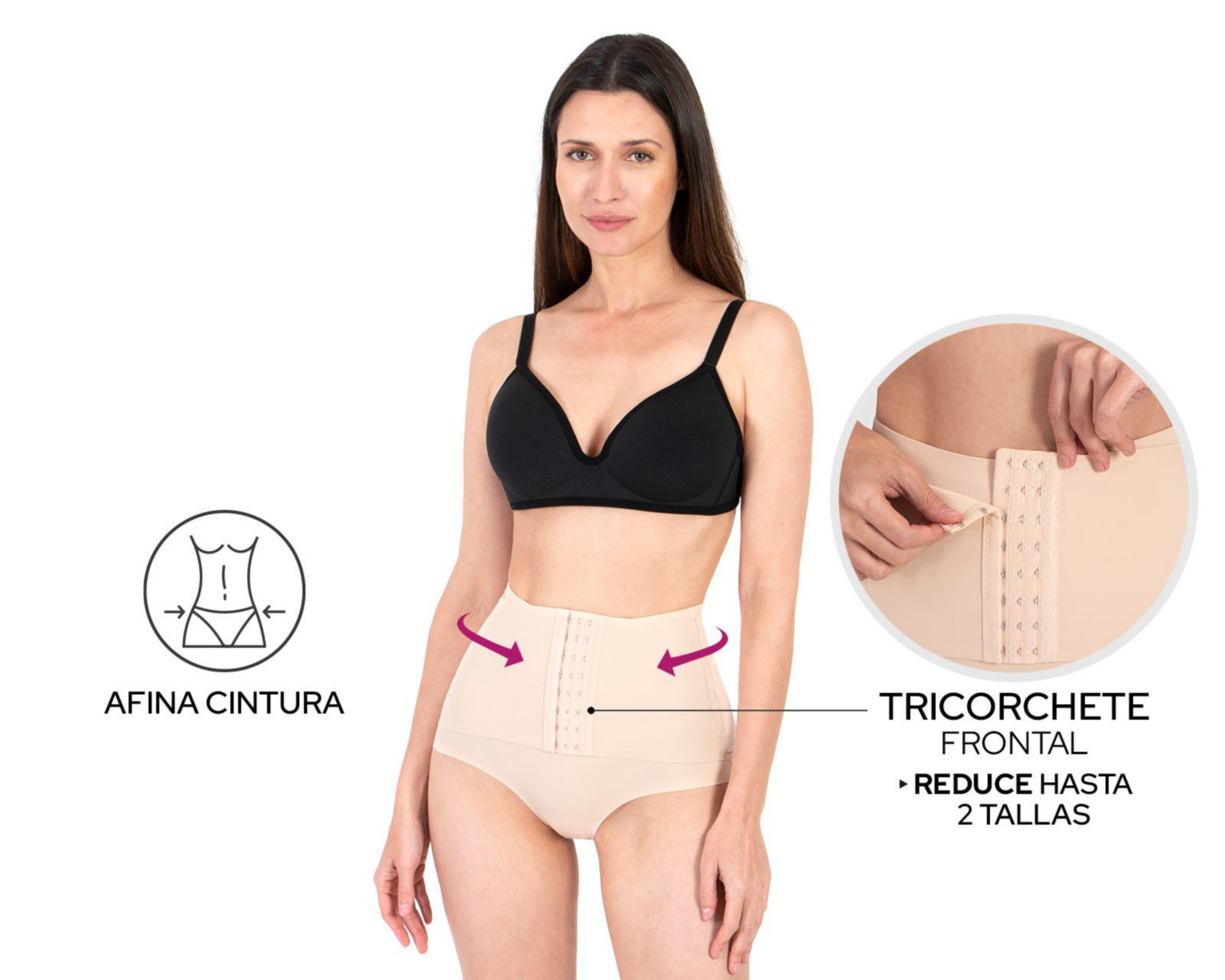 Foto 3 pulgar | Pantaleta Control Shape & Care Compresión Gradual Nude para Mujer