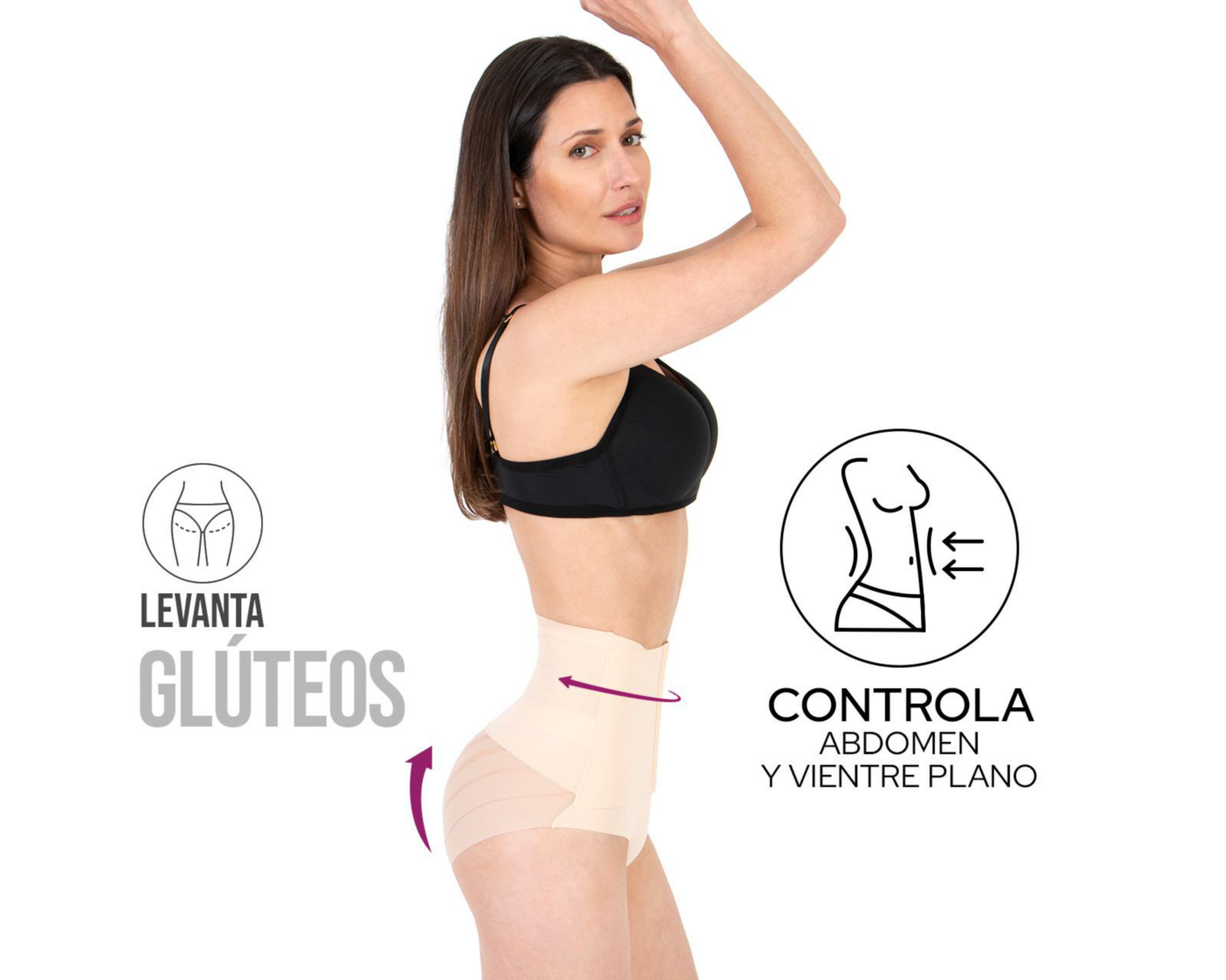 Foto 4 pulgar | Pantaleta Control Shape & Care Compresión Gradual Nude para Mujer