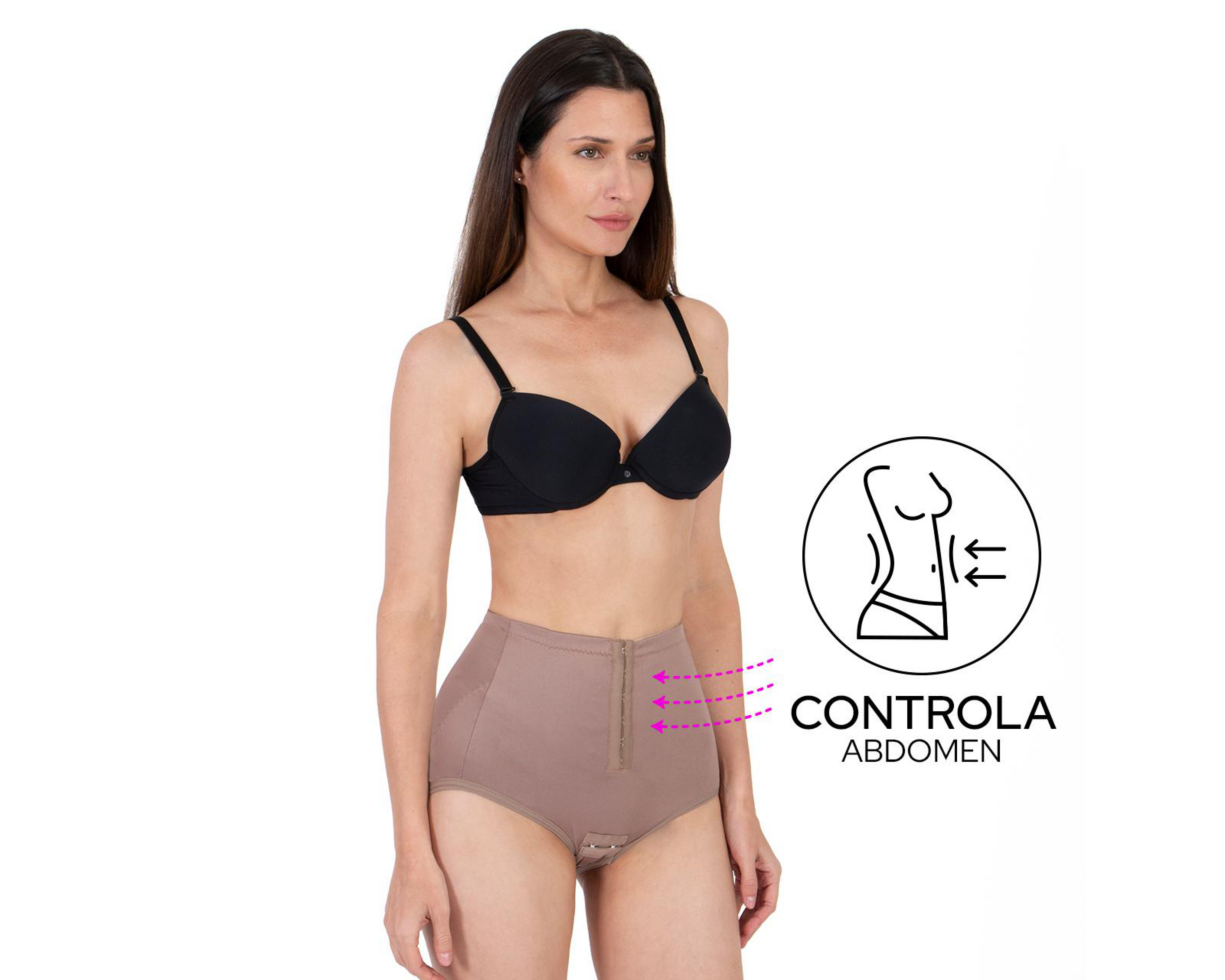 Foto 3 pulgar | Pantaleta Control Shape & Care Mediana Compresión Nude para Mujer