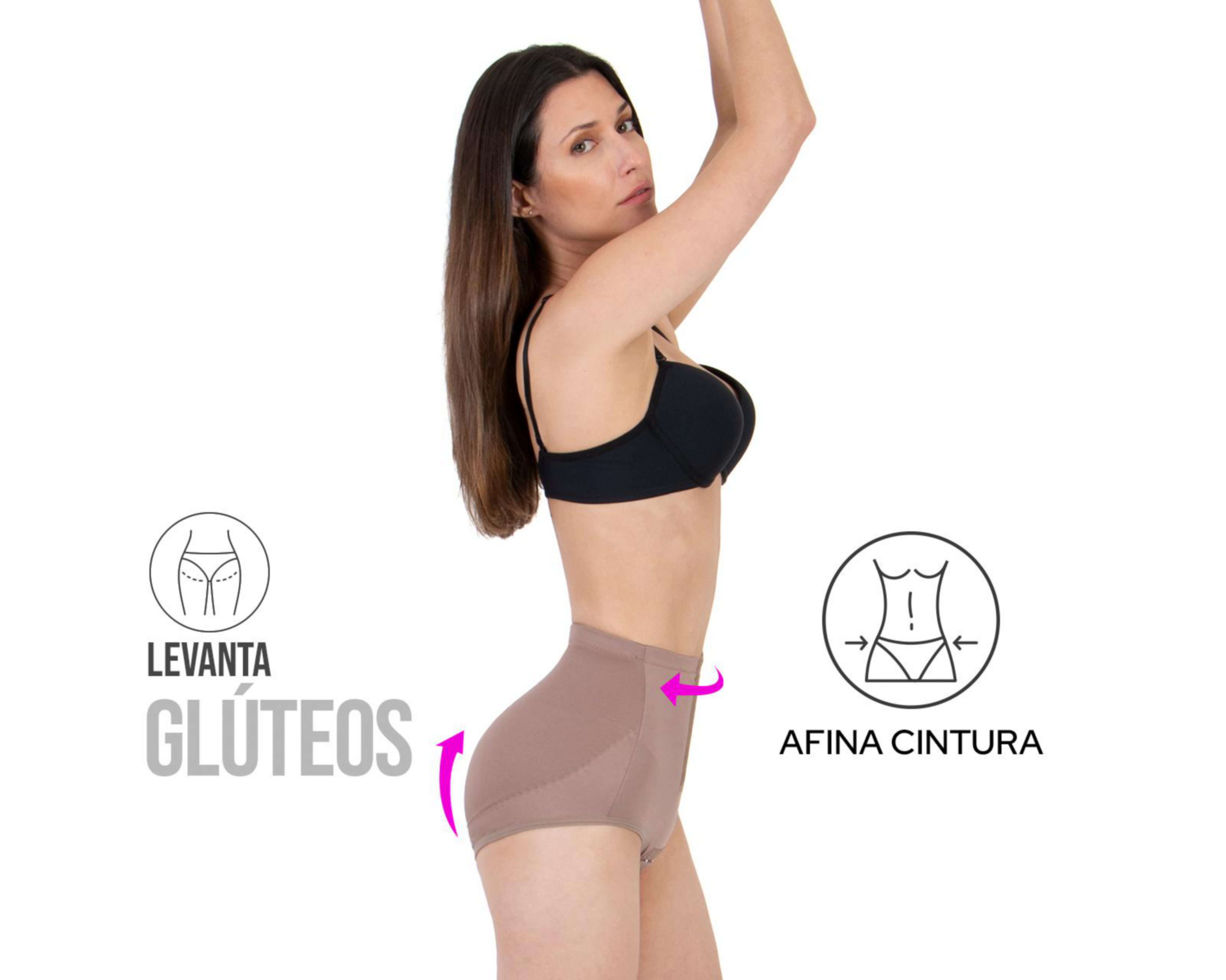 Foto 4 pulgar | Pantaleta Control Shape & Care Mediana Compresión Nude para Mujer