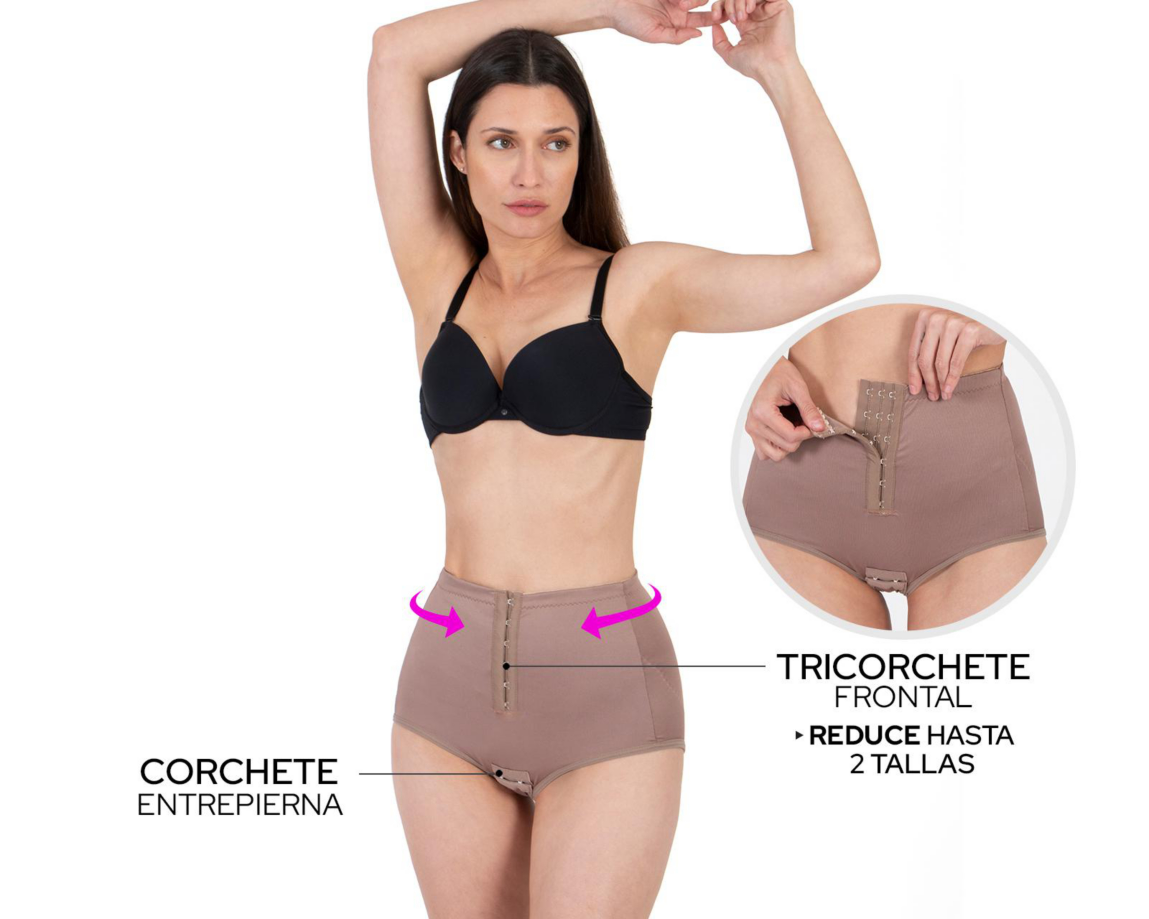 Foto 5 pulgar | Pantaleta Control Shape & Care Mediana Compresión Nude para Mujer