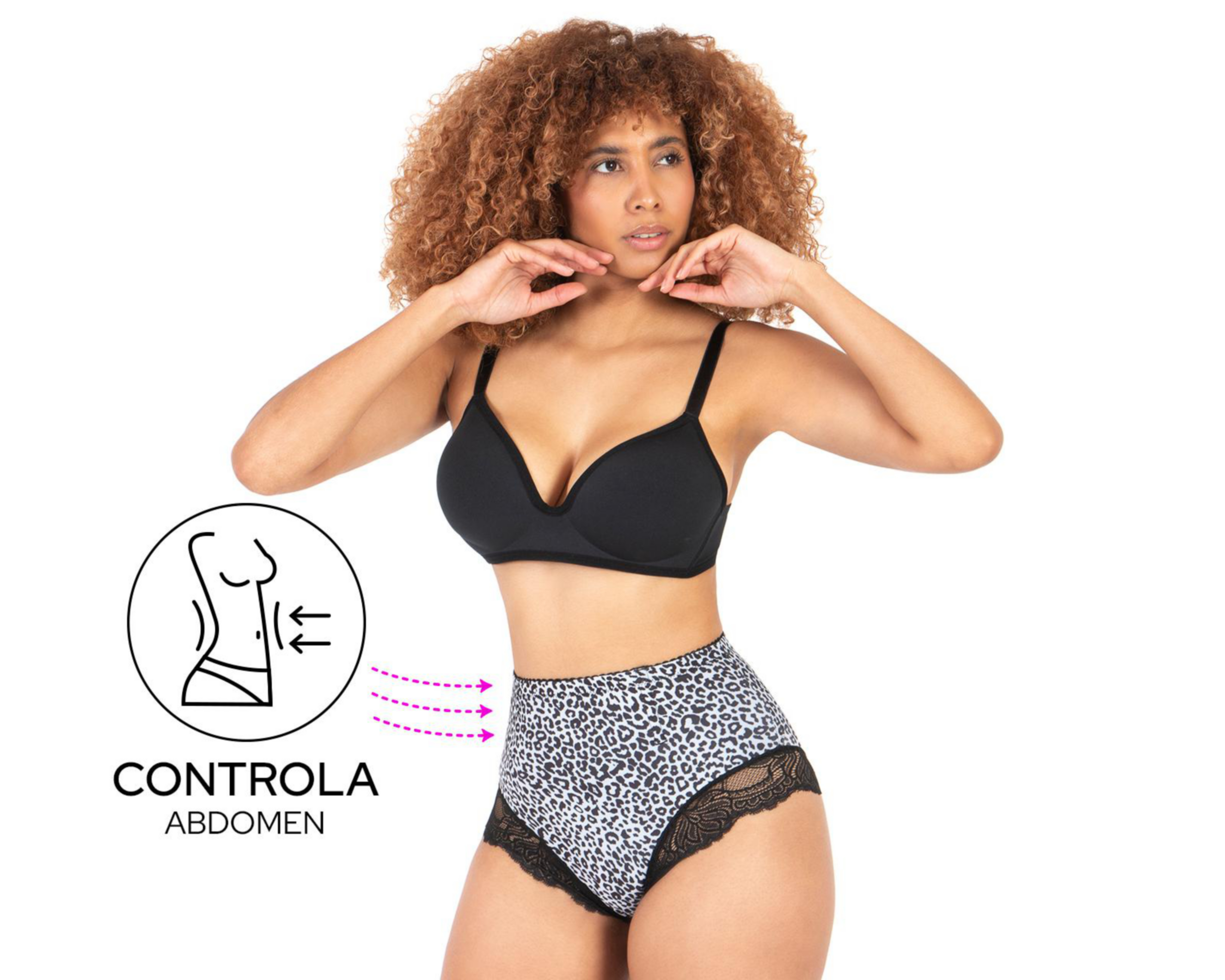 Foto 2 | Pantaleta Control Shape & Care Baja Compresión Animal Print para Mujer