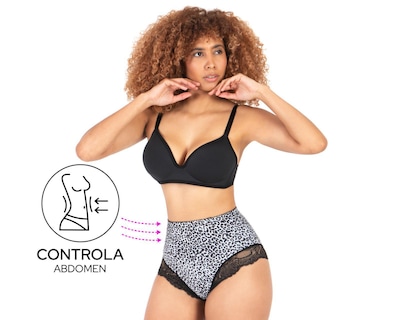 Foto 2 | Pantaleta Control Shape & Care Baja Compresión Animal Print para Mujer
