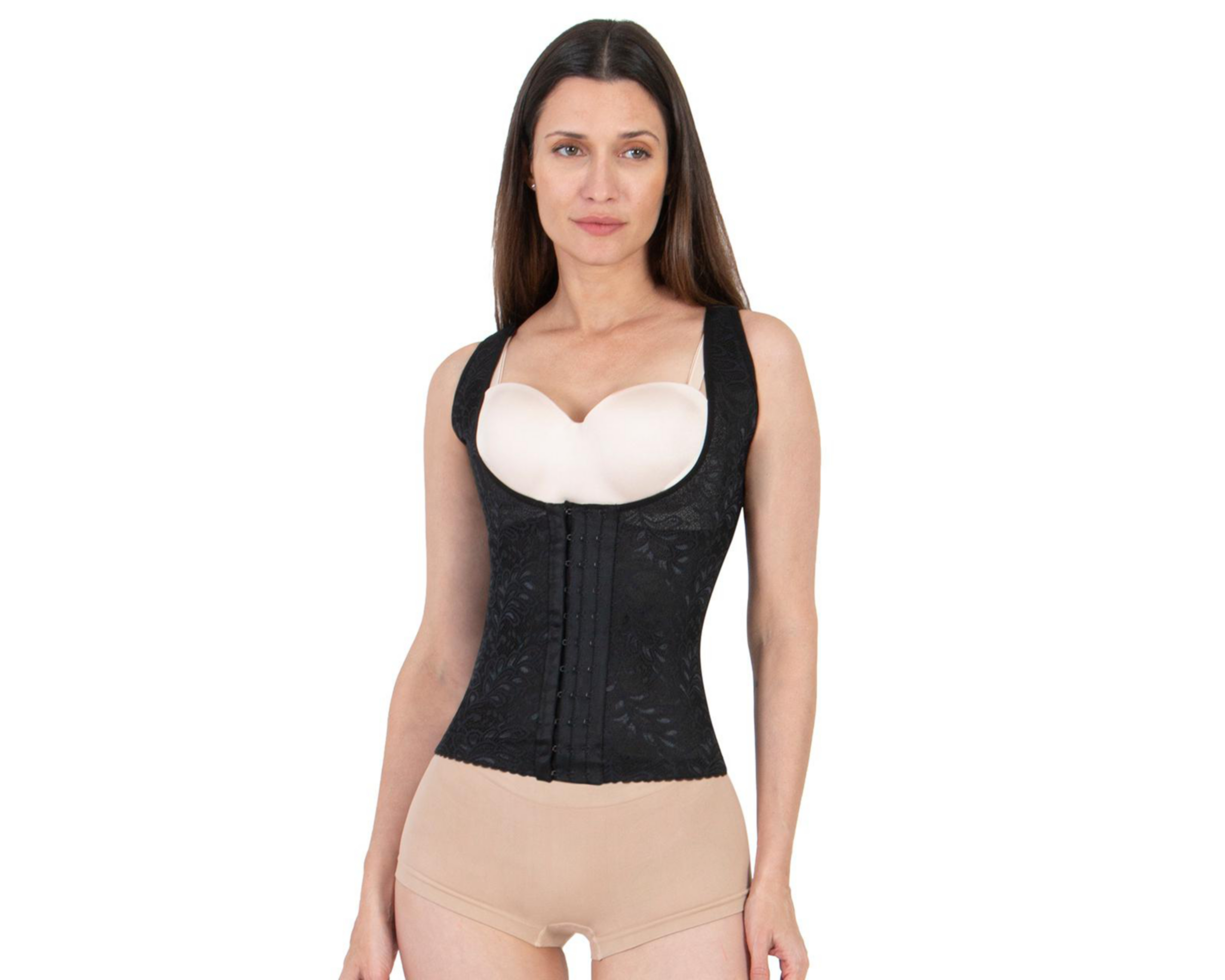 Camiseta Control Shape & Care Alta Compresión Negra para Mujer $207