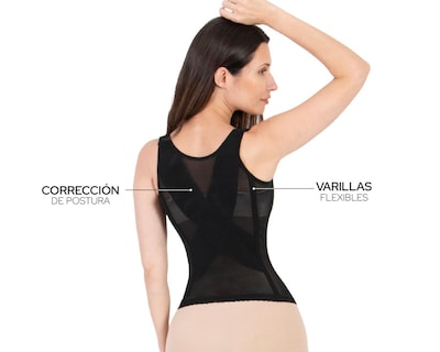 Foto 2 | Camiseta Control Shape & Care Alta Compresión Negra para Mujer