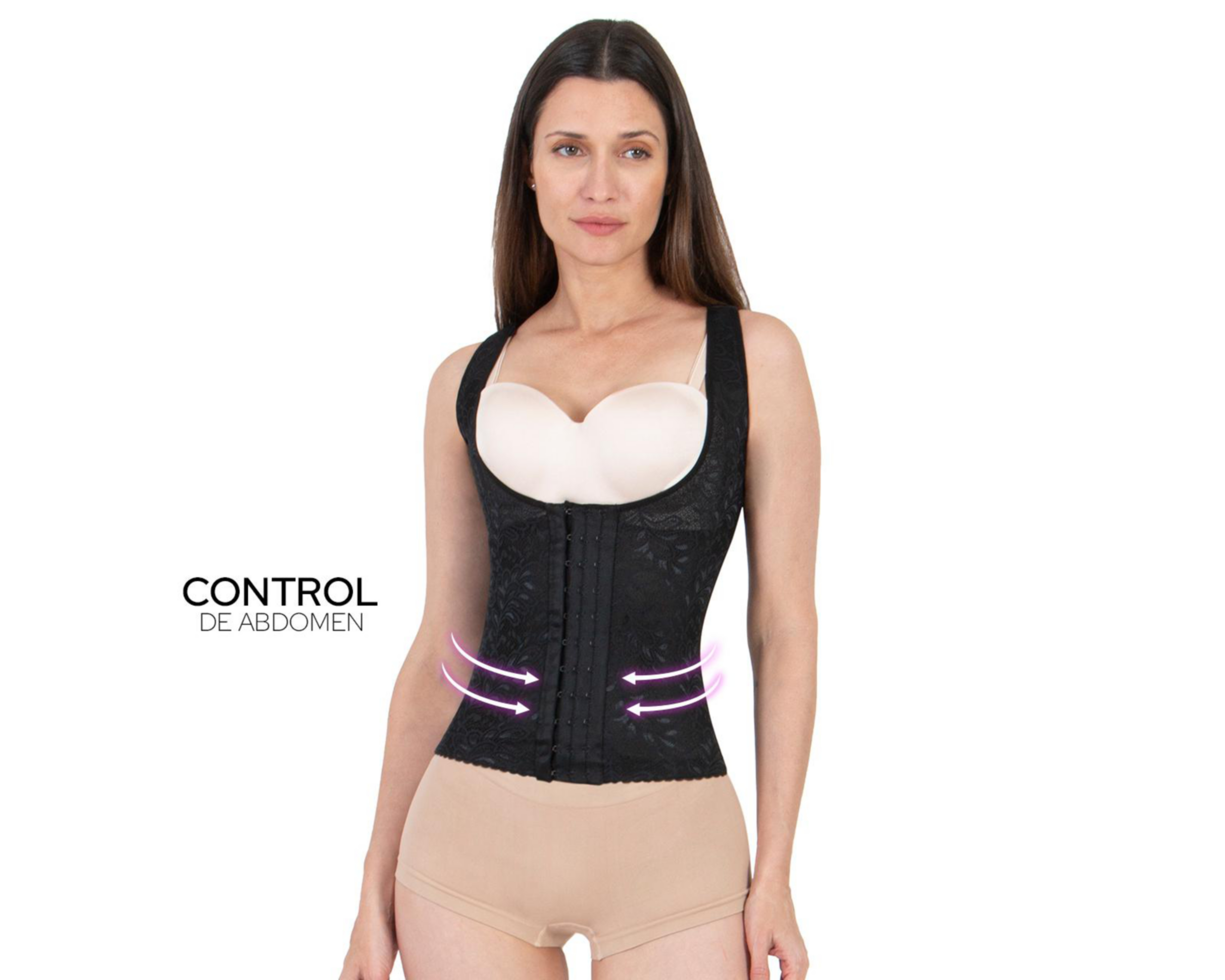 Foto 5 pulgar | Camiseta Control Shape & Care Alta Compresión Negra para Mujer
