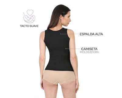 Foto 4 | Camiseta Control Shape & Care Negra para Mujer