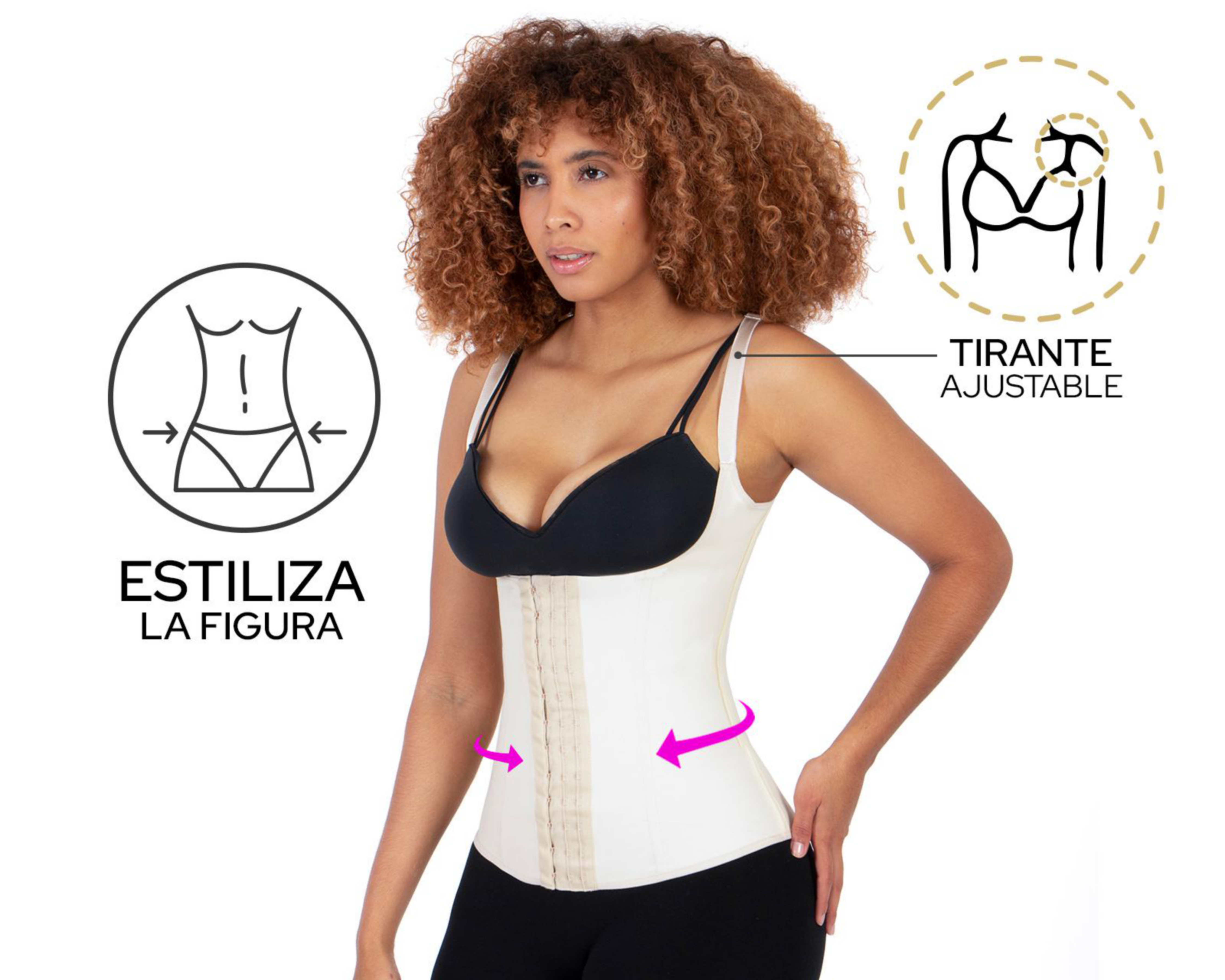 Foto 3 pulgar | Camiseta Control Shape & Care Alta Compresión Beige para Mujer