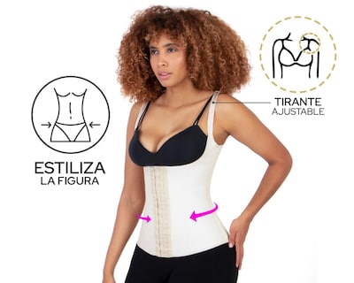 Foto 2 | Camiseta Control Shape & Care Alta Compresión Beige para Mujer