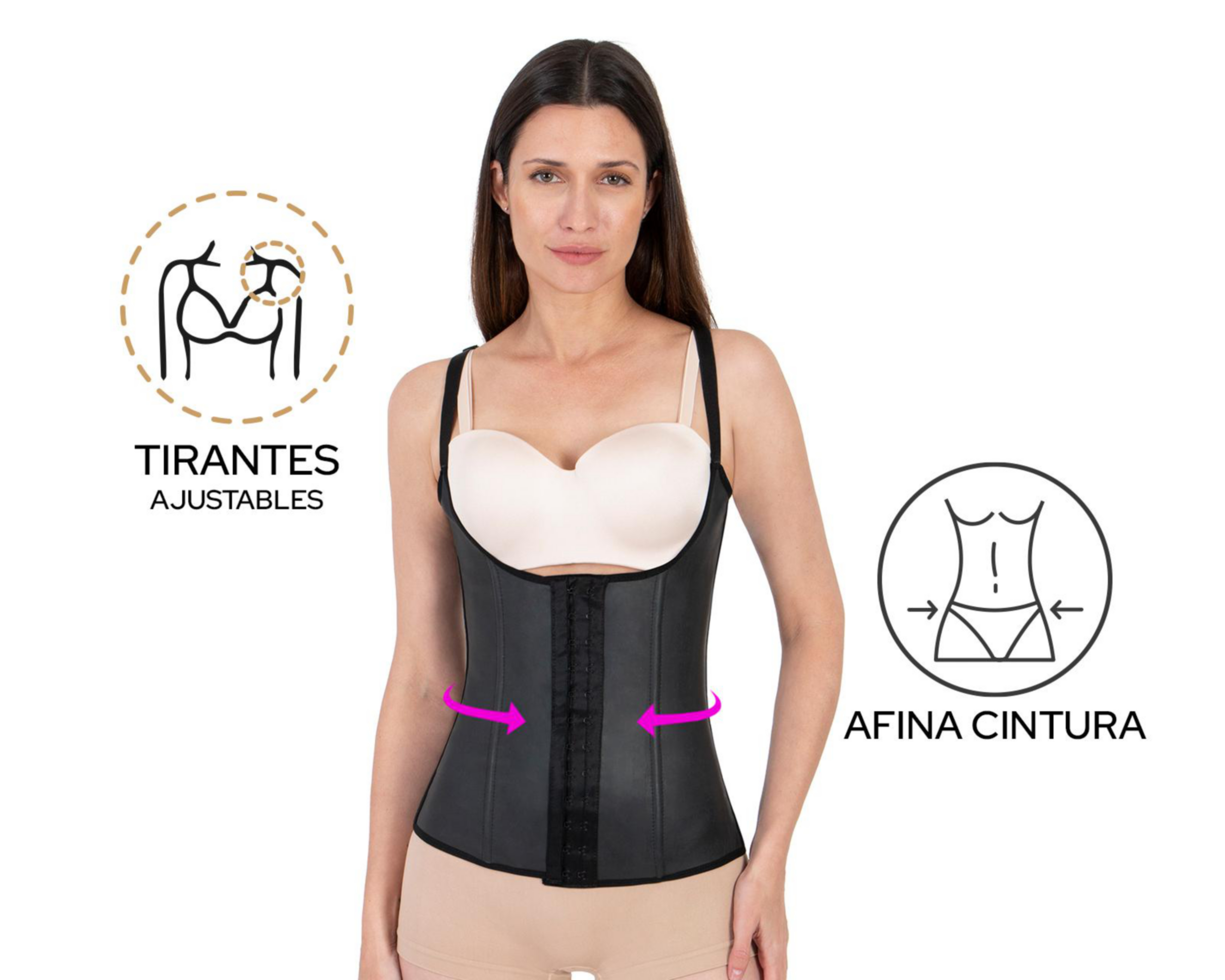 Foto 3 pulgar | Camiseta Control Shape & Care Negra para Mujer