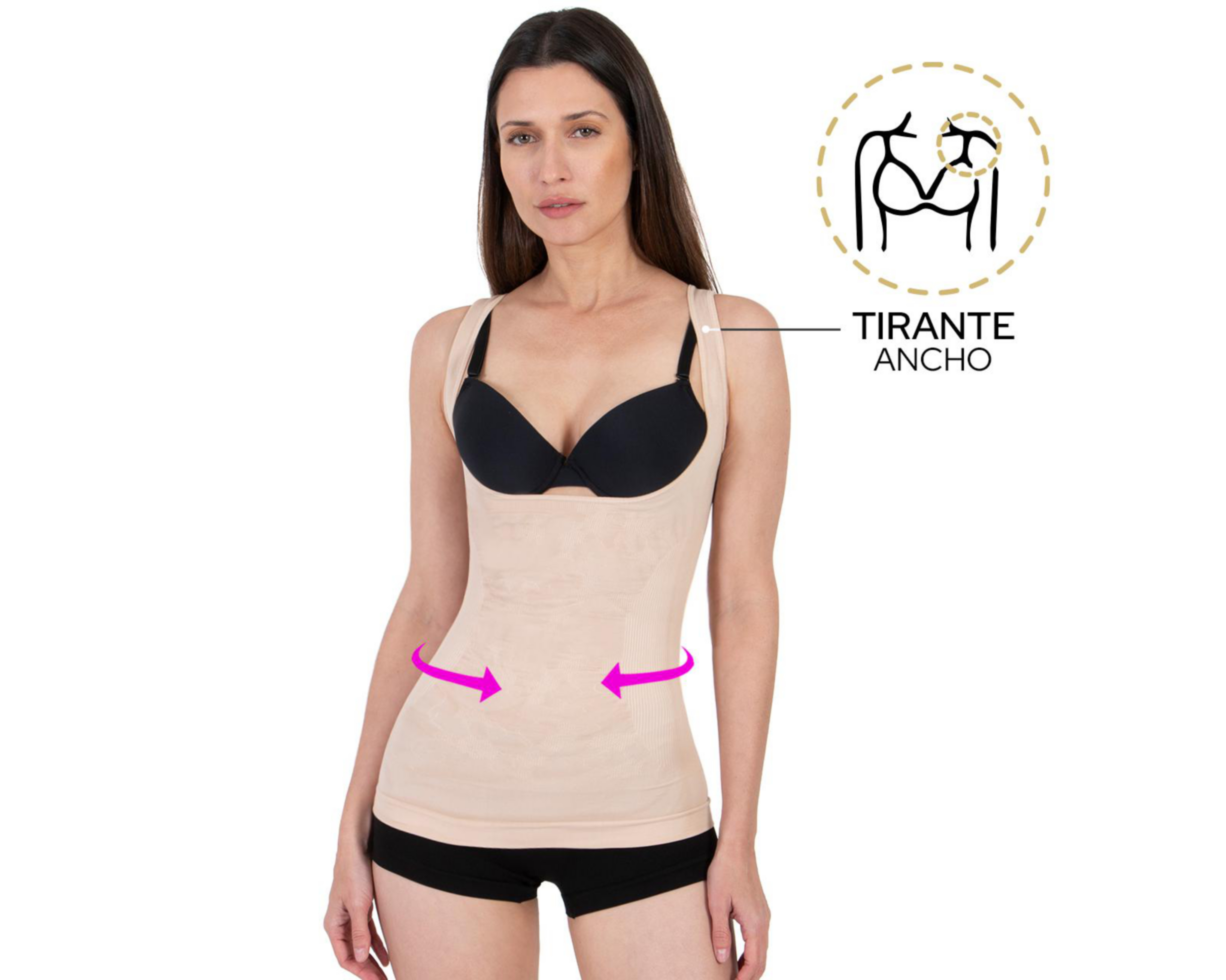 Foto 3 | Camiseta Control Shape & Care Media Compresión para Mujer
