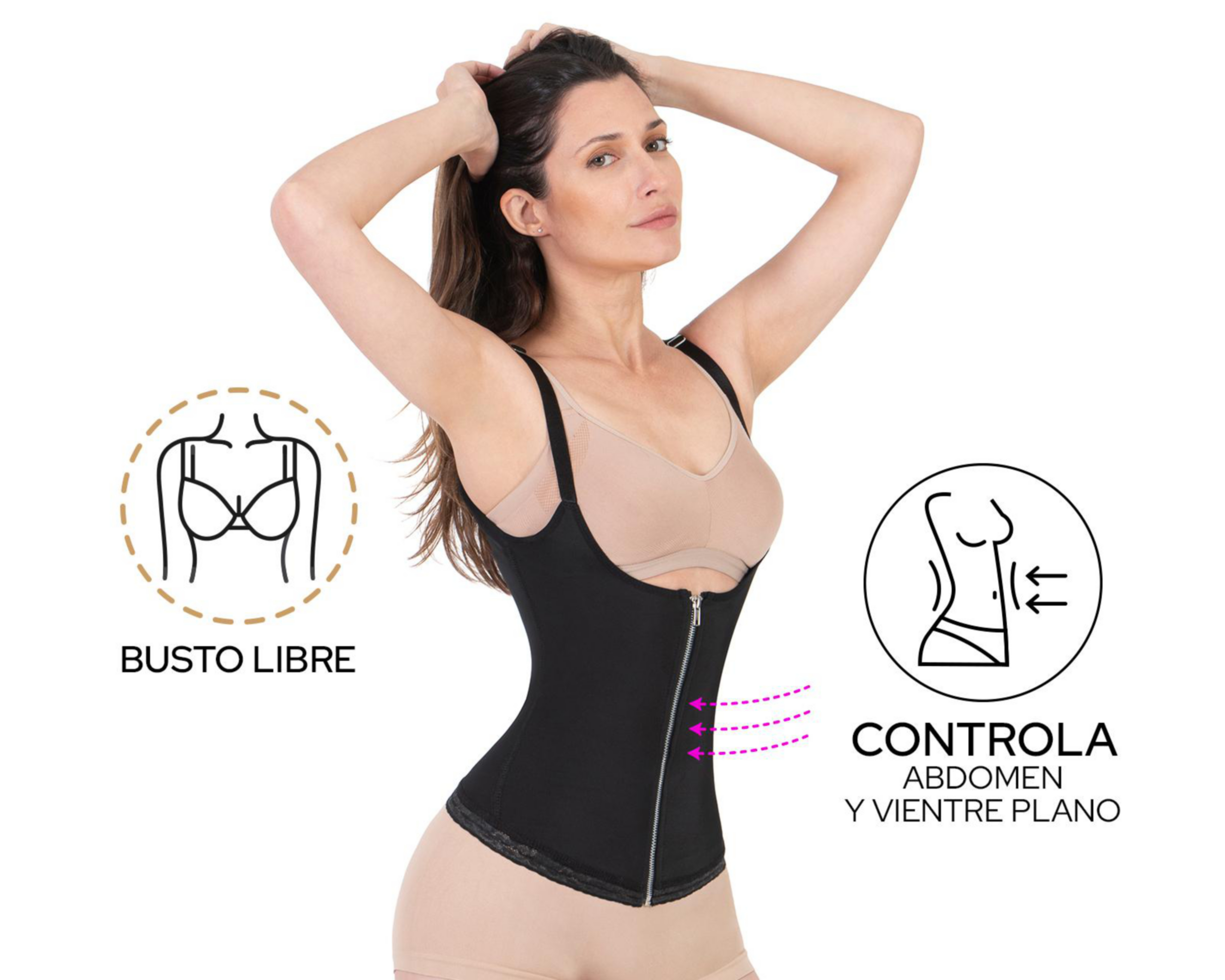 Foto 3 pulgar | Camiseta Control Shape & Care Negra para Mujer