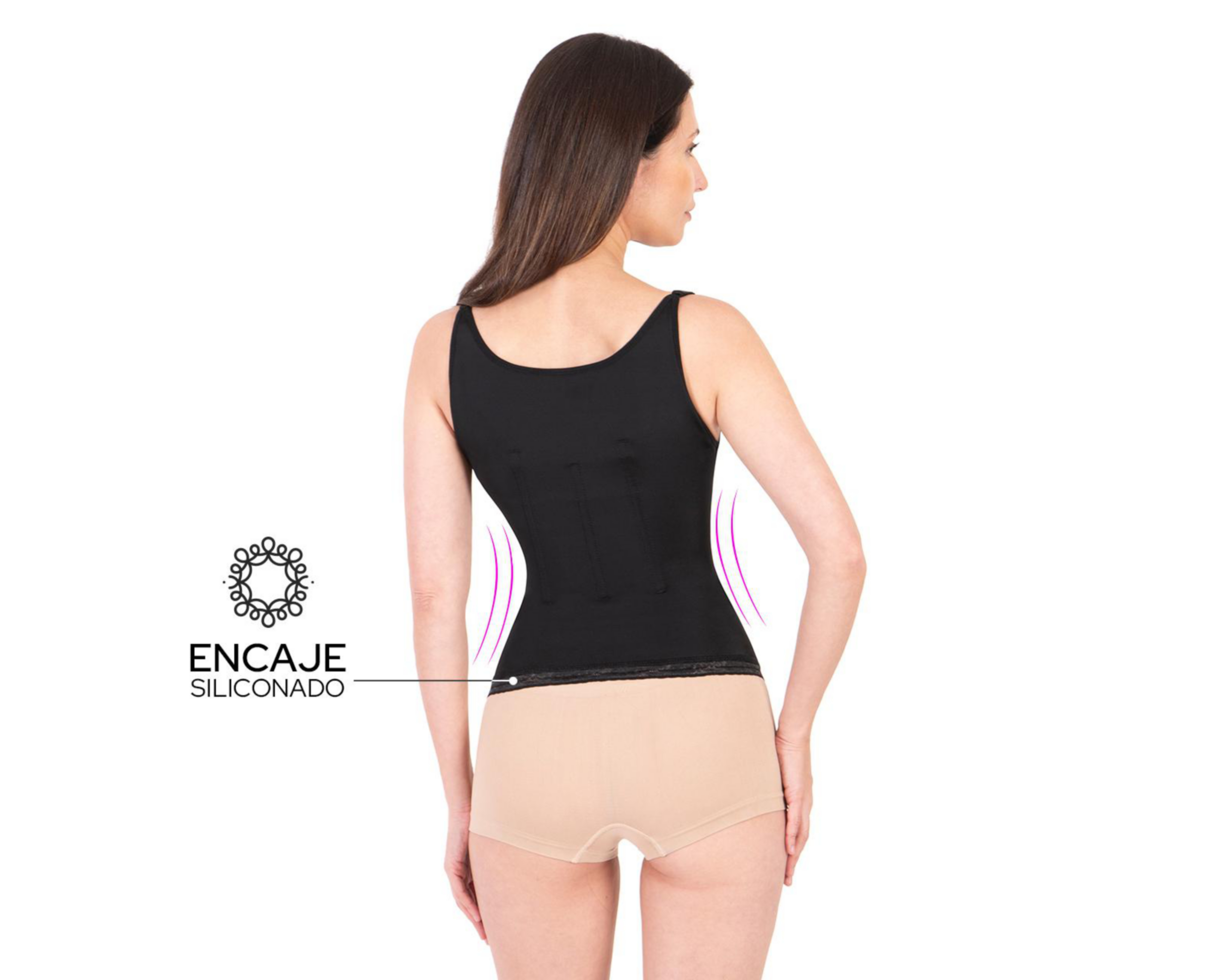 Foto 4 pulgar | Camiseta Control Shape & Care Negra para Mujer