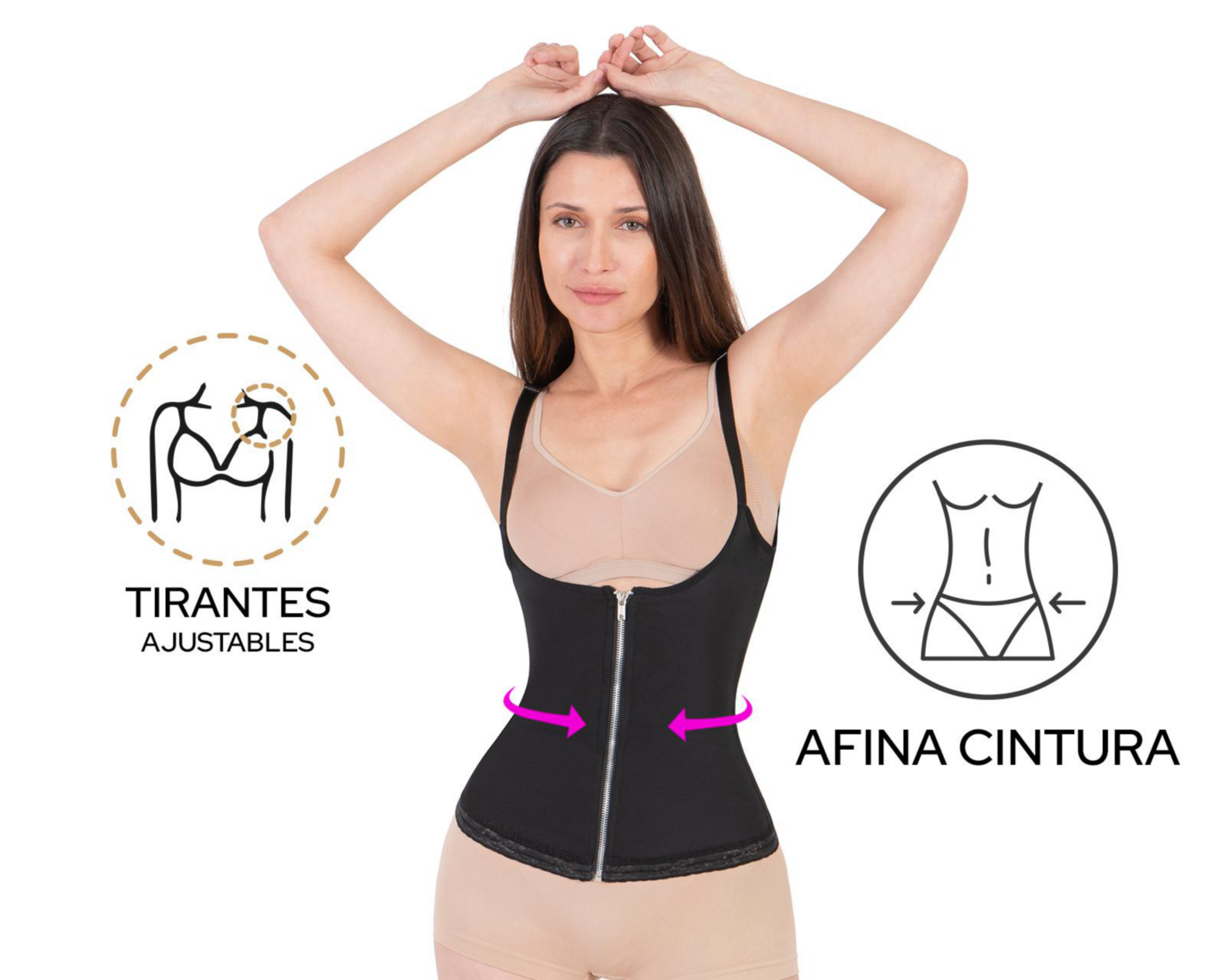 Foto 6 pulgar | Camiseta Control Shape & Care Negra para Mujer