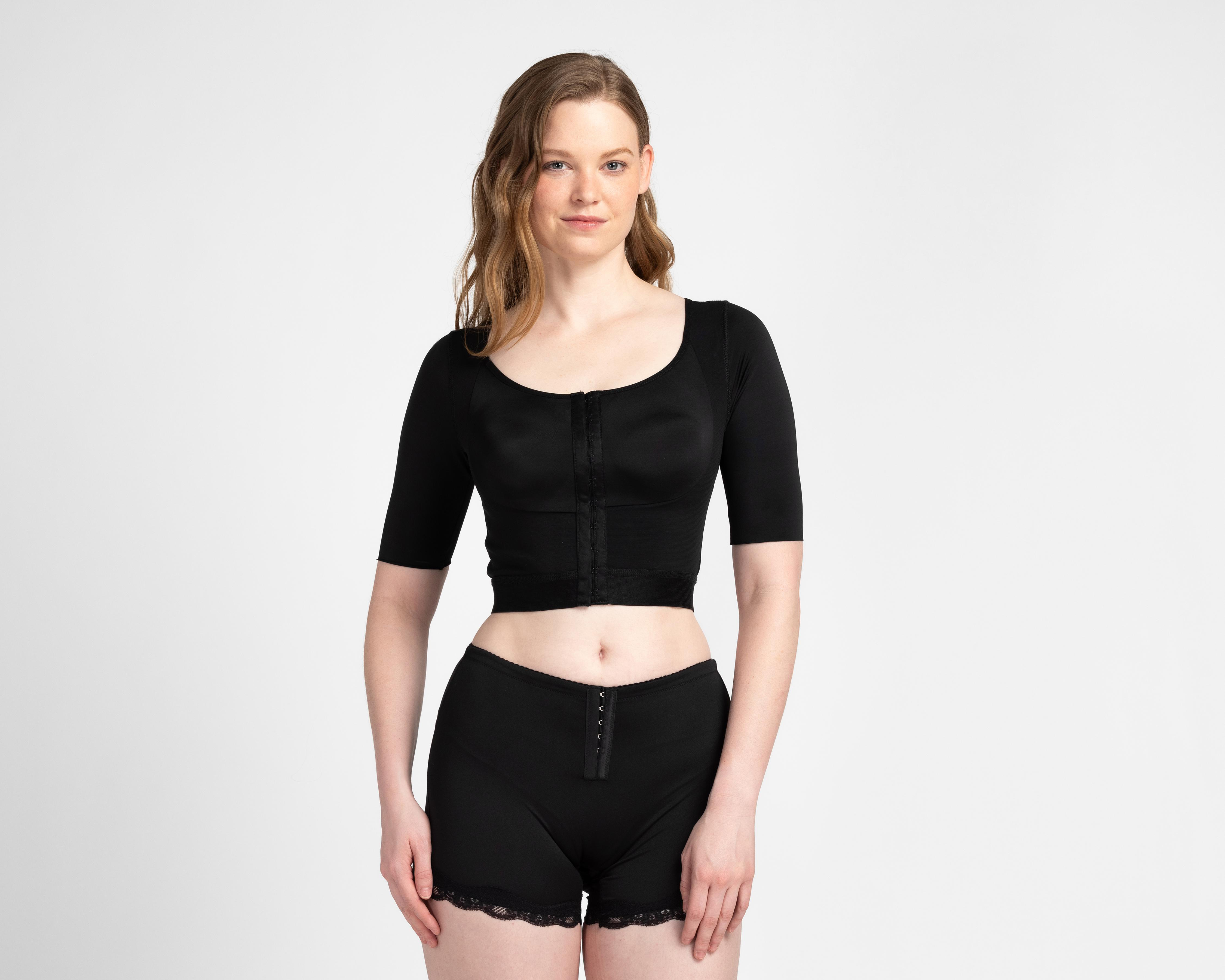 Camiseta Control Negra Shape & Care Mediana Compresión para Mujer