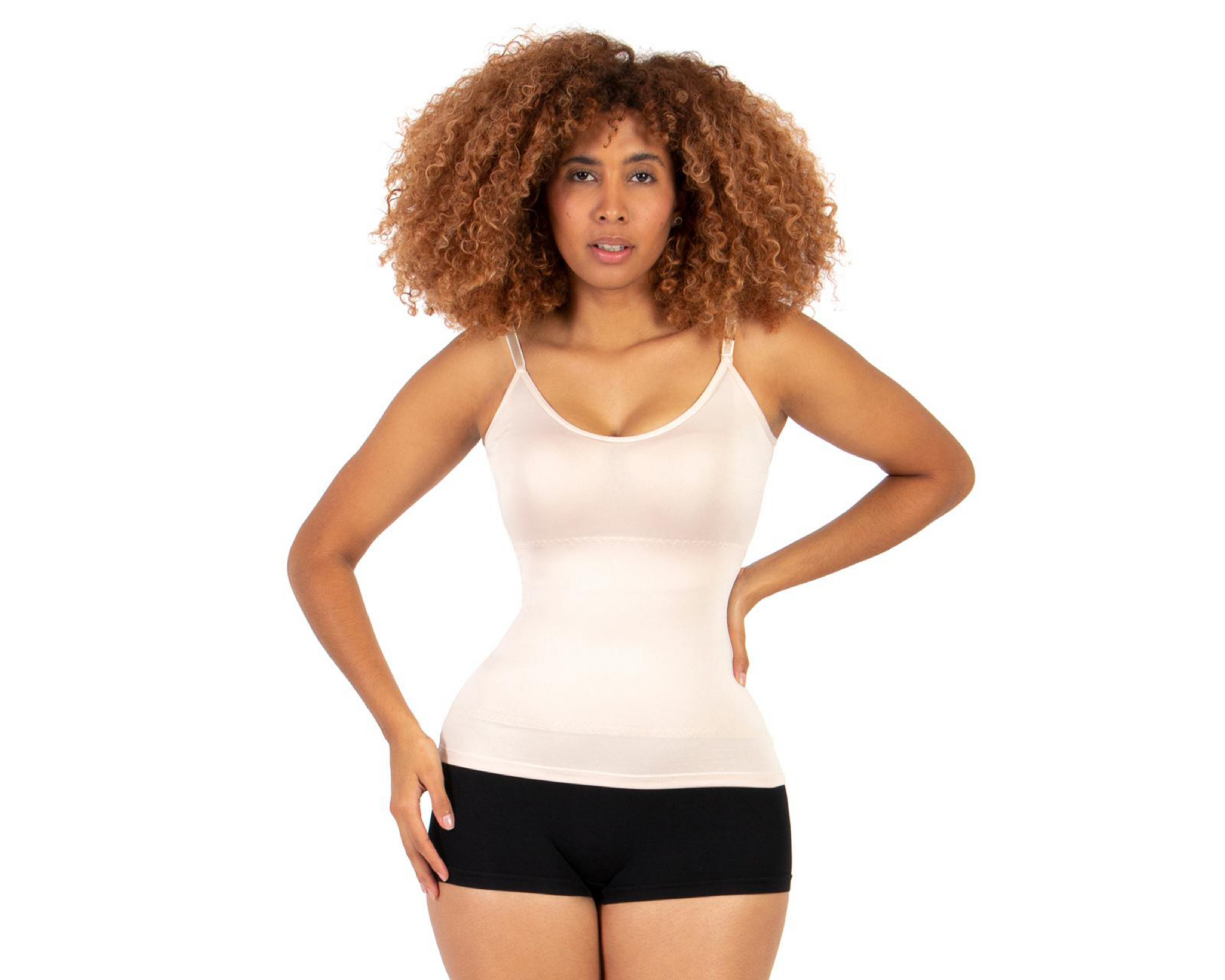 Camiseta Control Shape & Care Beige para Mujer