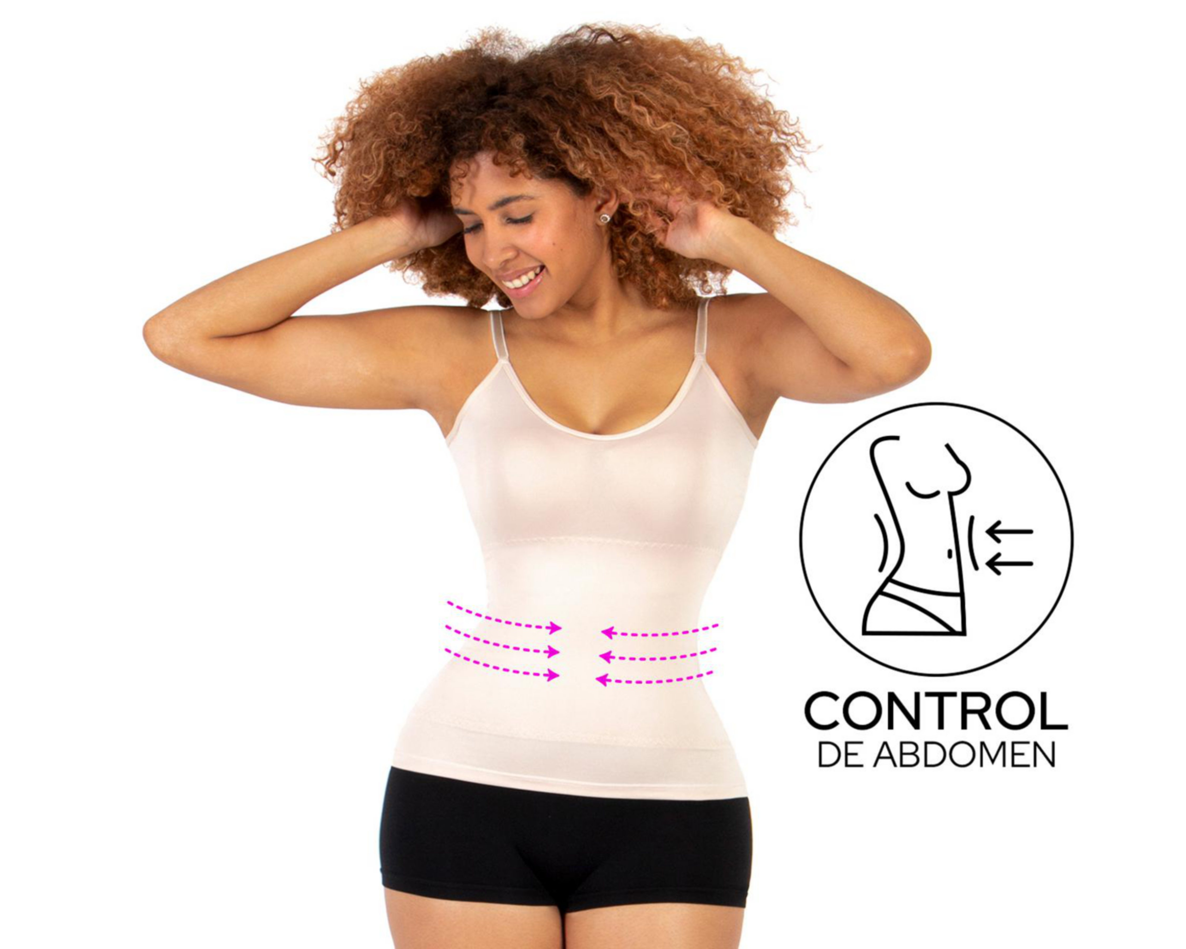 Foto 5 pulgar | Camiseta Control Shape & Care Beige para Mujer