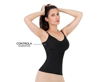 Foto 2 | Camiseta Control Shape & Care Negra para Mujer