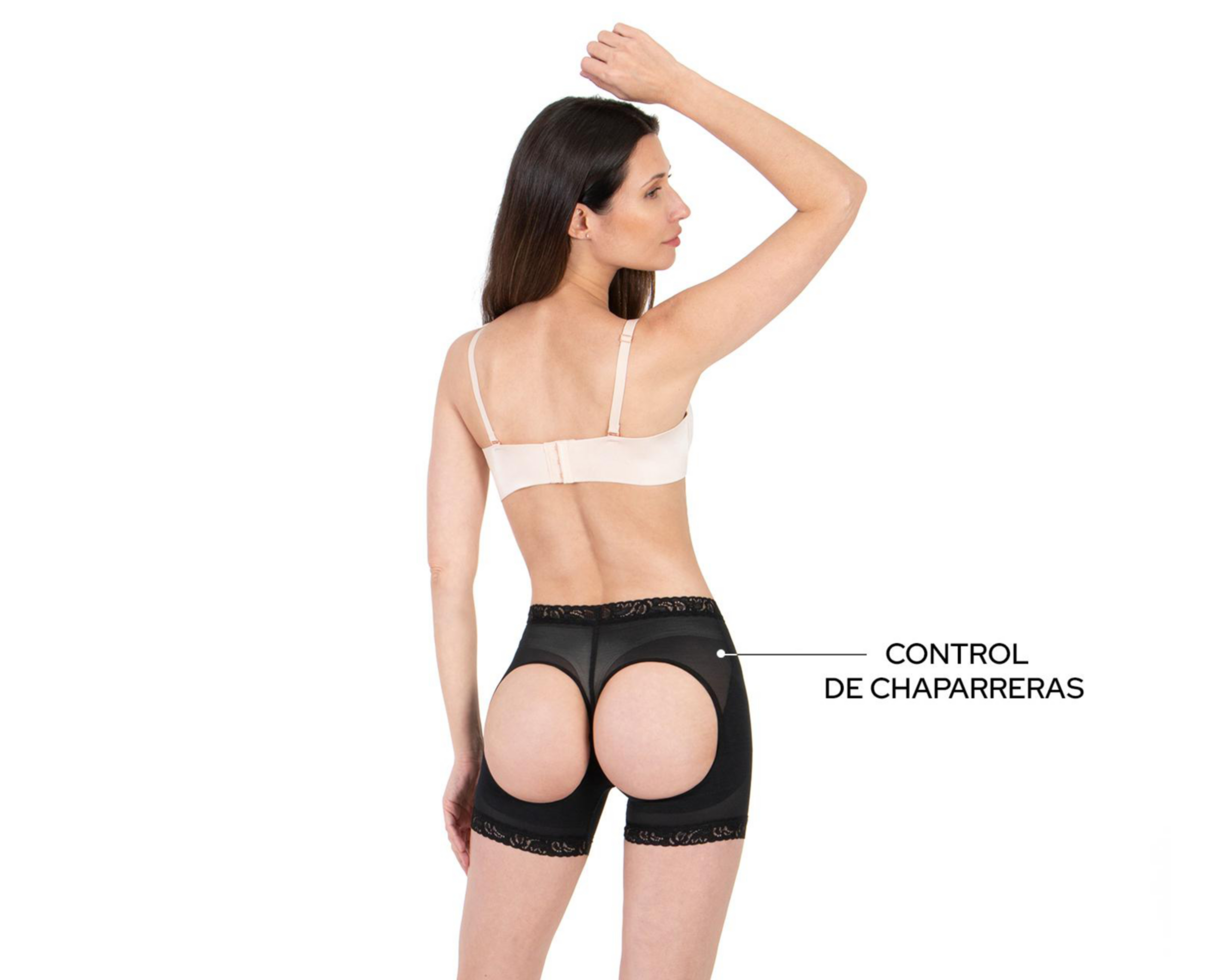 Foto 5 pulgar | Faja tipo Bóxer Shape & Care Baja Compresión Negra para Mujer