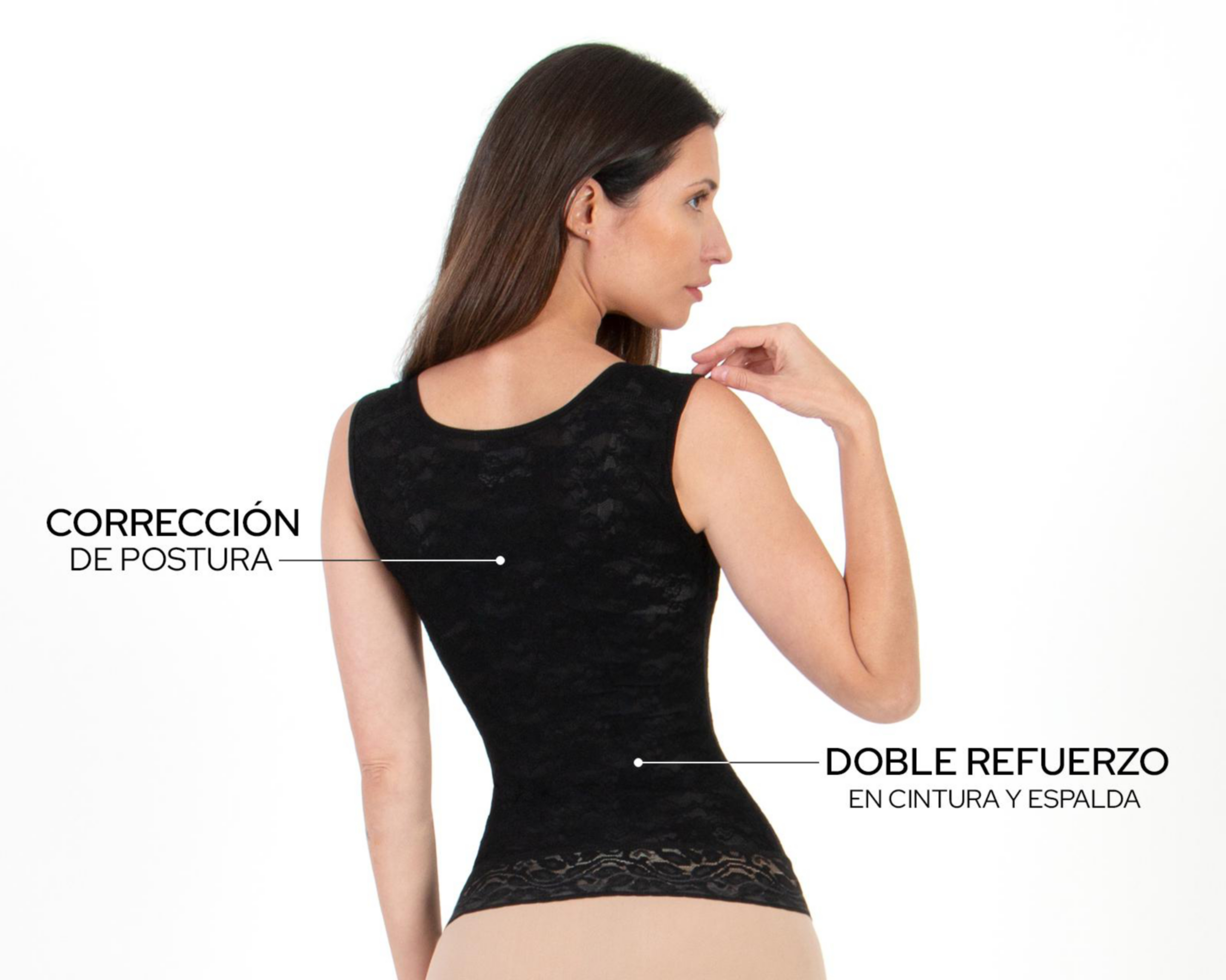 Foto 5 | Chaleco Control Shape & Care Baja Compresión con Encaje para Mujer