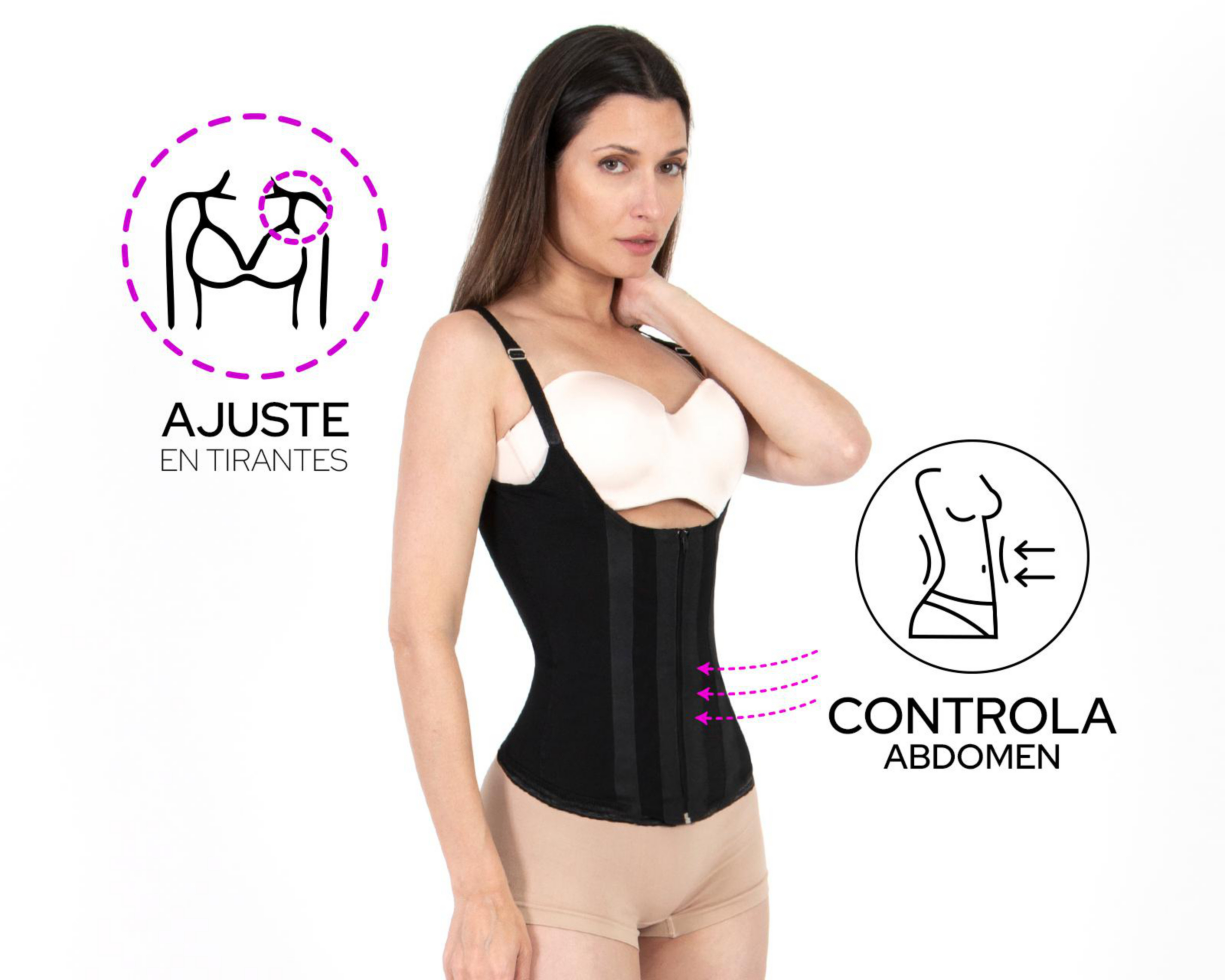 Foto 4 pulgar | Faja Control Shape & Care Alta Compresión Busto Libre para Mujer