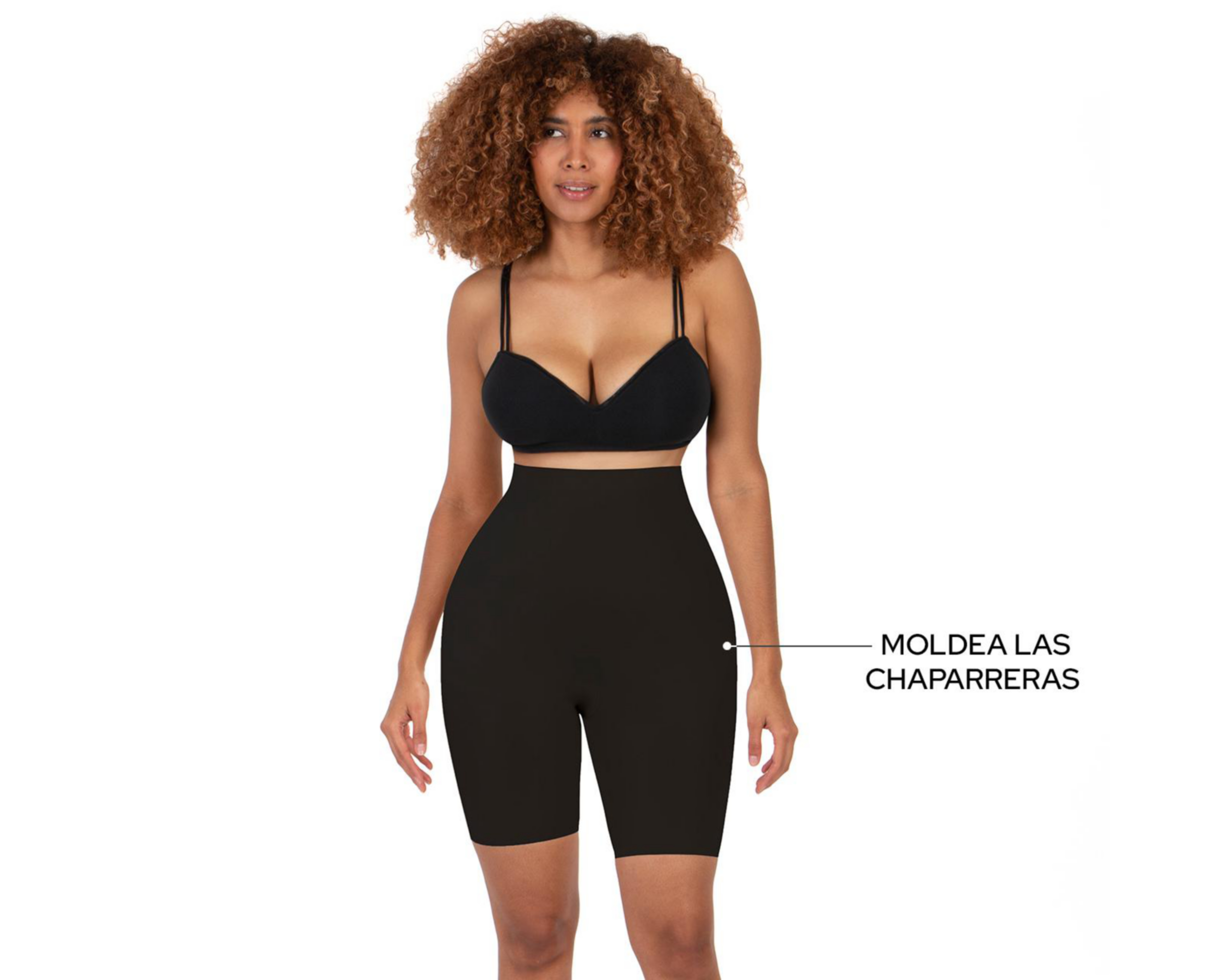 Foto 5 pulgar | Faja tipo Bóxer Shape & Care Mediana Compresión Negra para Mujer