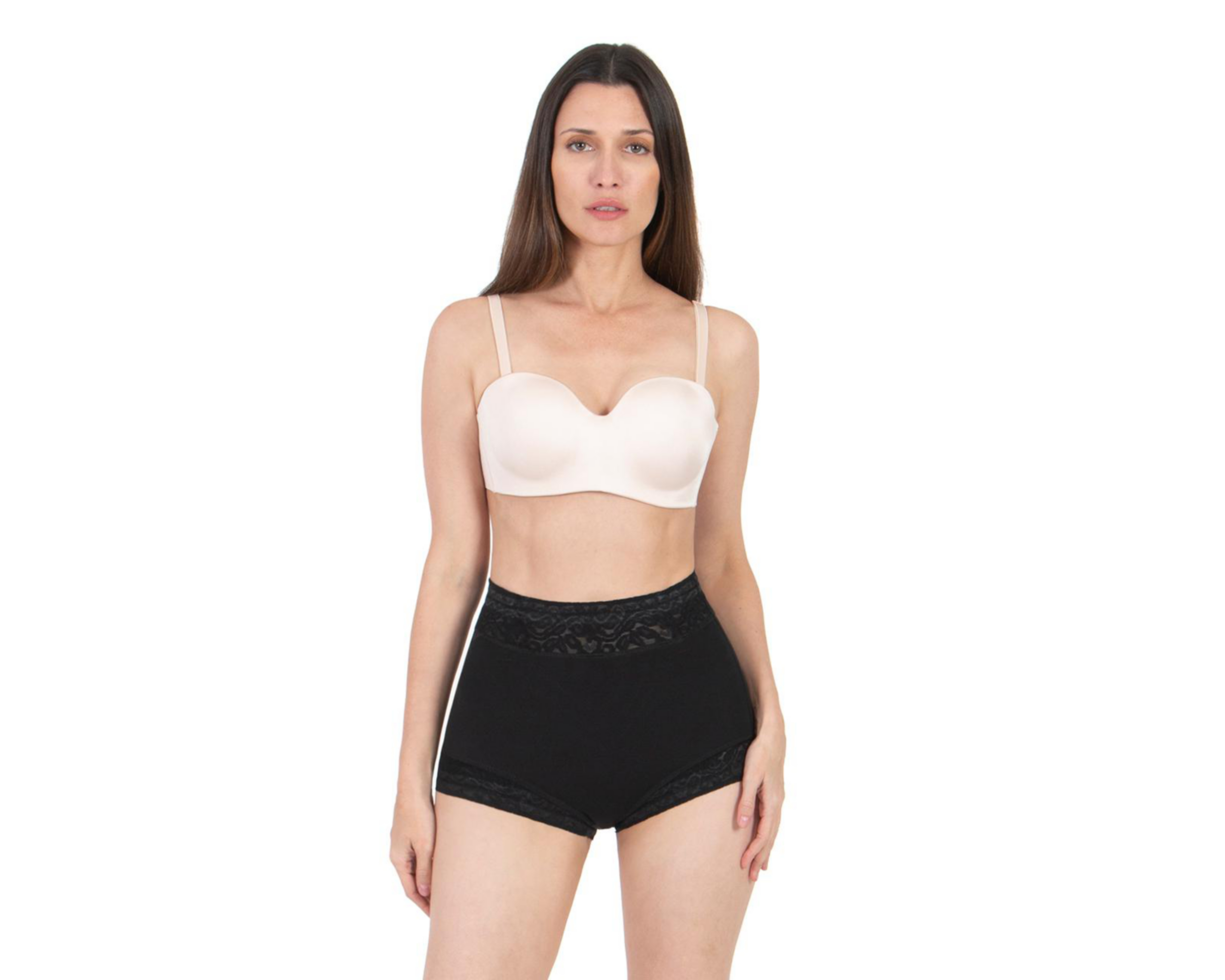 Foto 2 pulgar | Faja tipo Bóxer Shape & Care Mediana Compresión con Encaje para Mujer