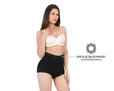 Foto 3 | Faja tipo Bóxer Shape & Care Mediana Compresión con Encaje para Mujer