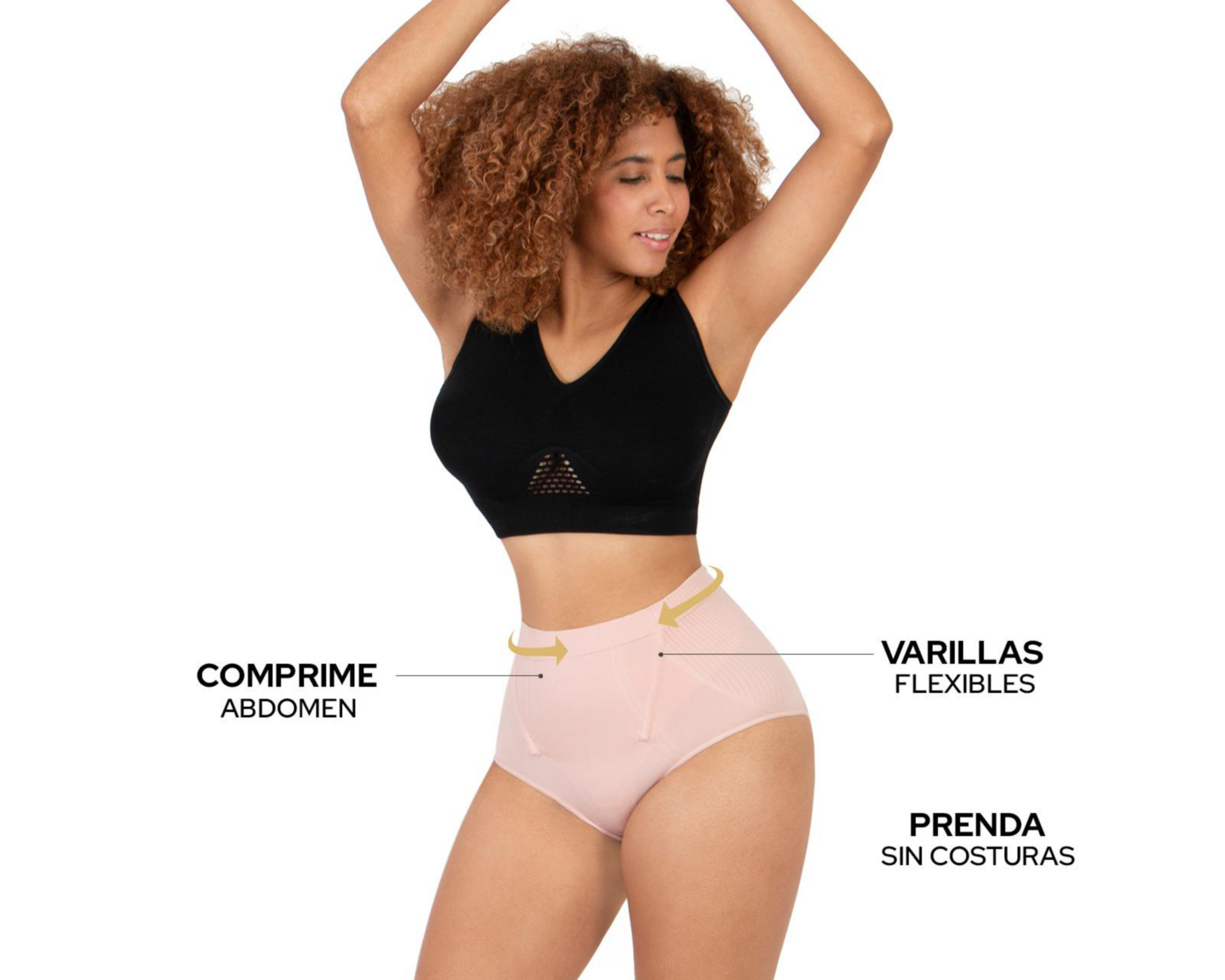 Foto 3 pulgar | Pantaleta Control Shape & Care Mediana Compresión Nude para Mujer