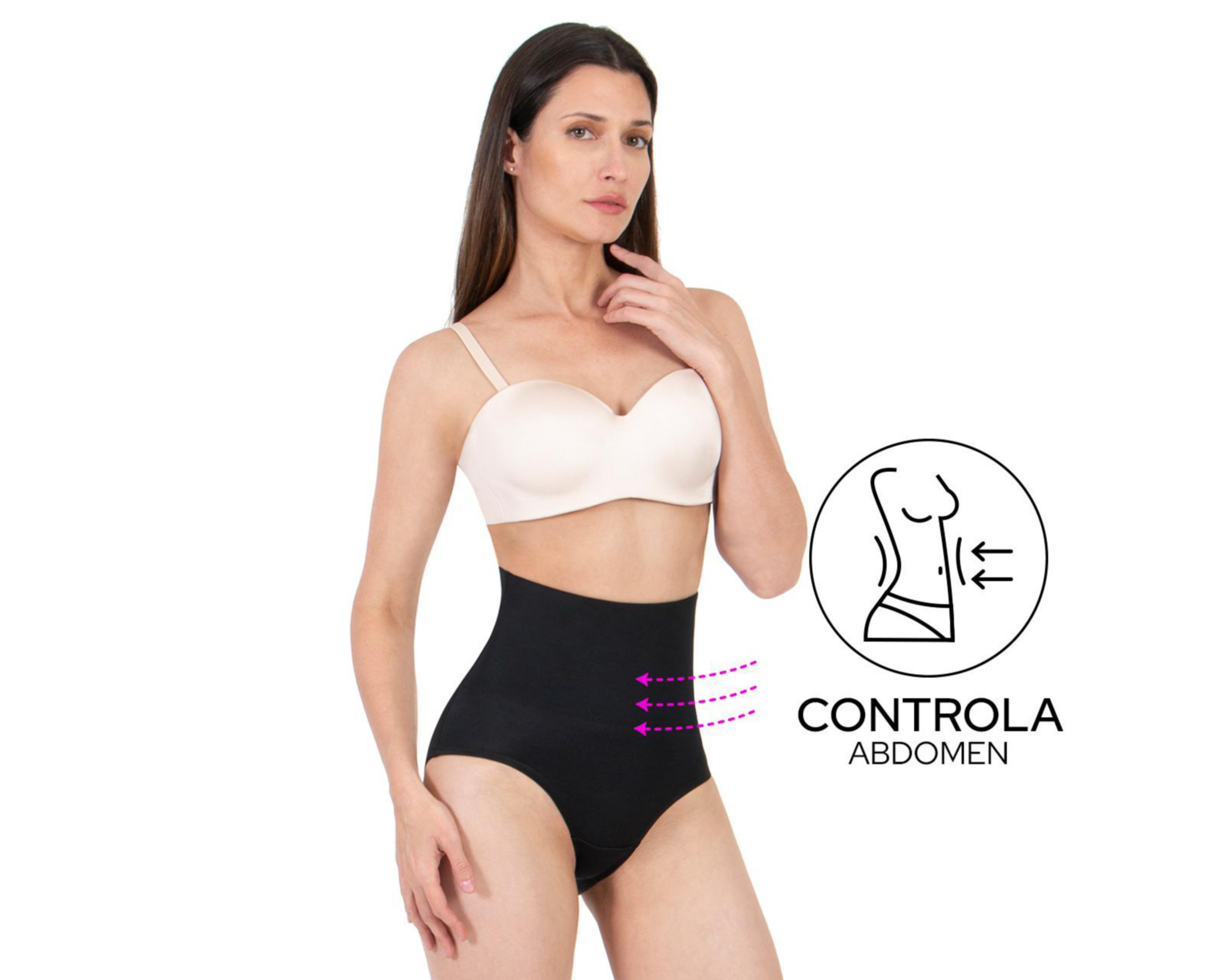 Foto 2 | Pantaleta Control Shape & Care Baja Compresión Alta Cintura para Mujer