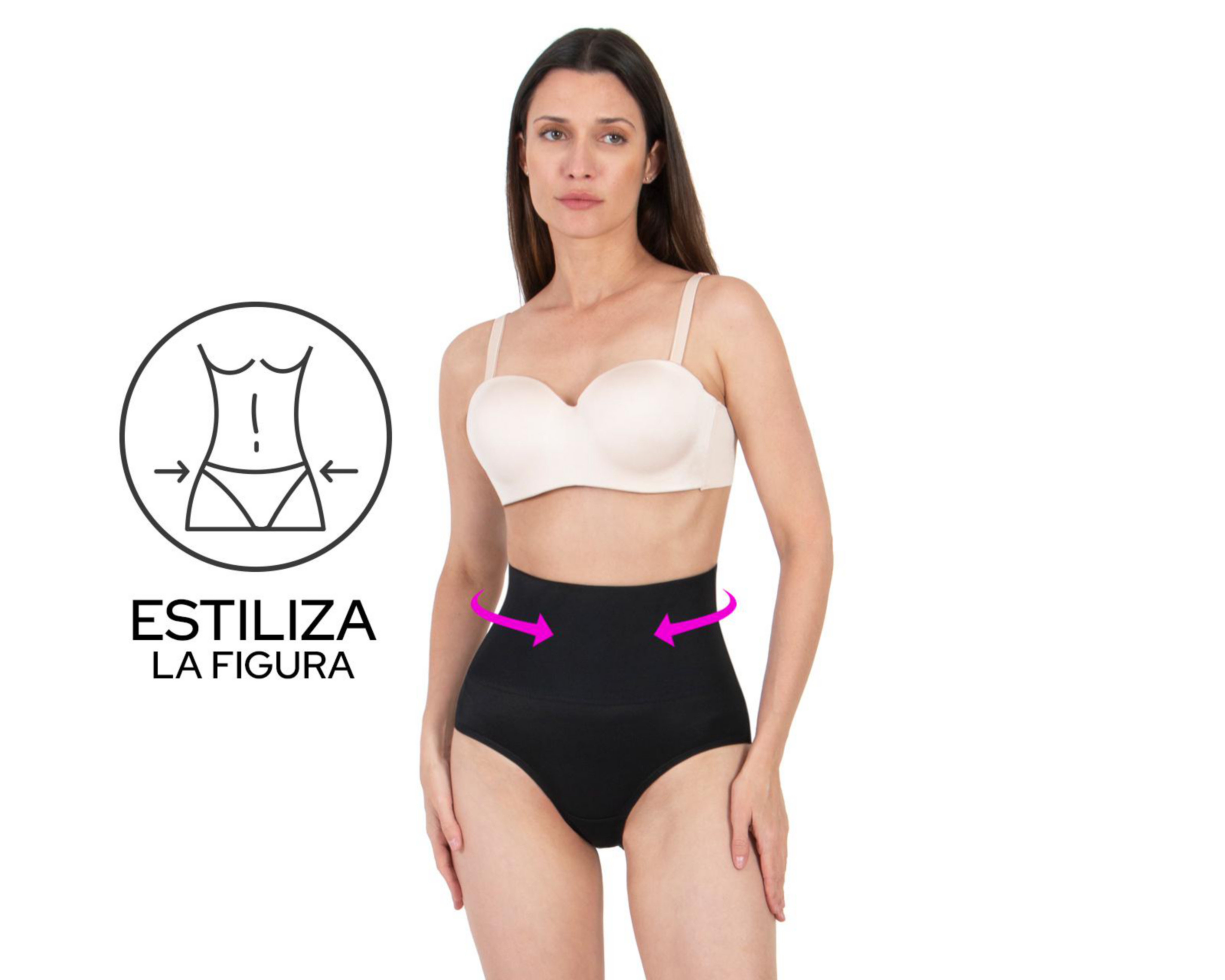 Foto 4 pulgar | Pantaleta Control Shape & Care Baja Compresión Alta Cintura para Mujer