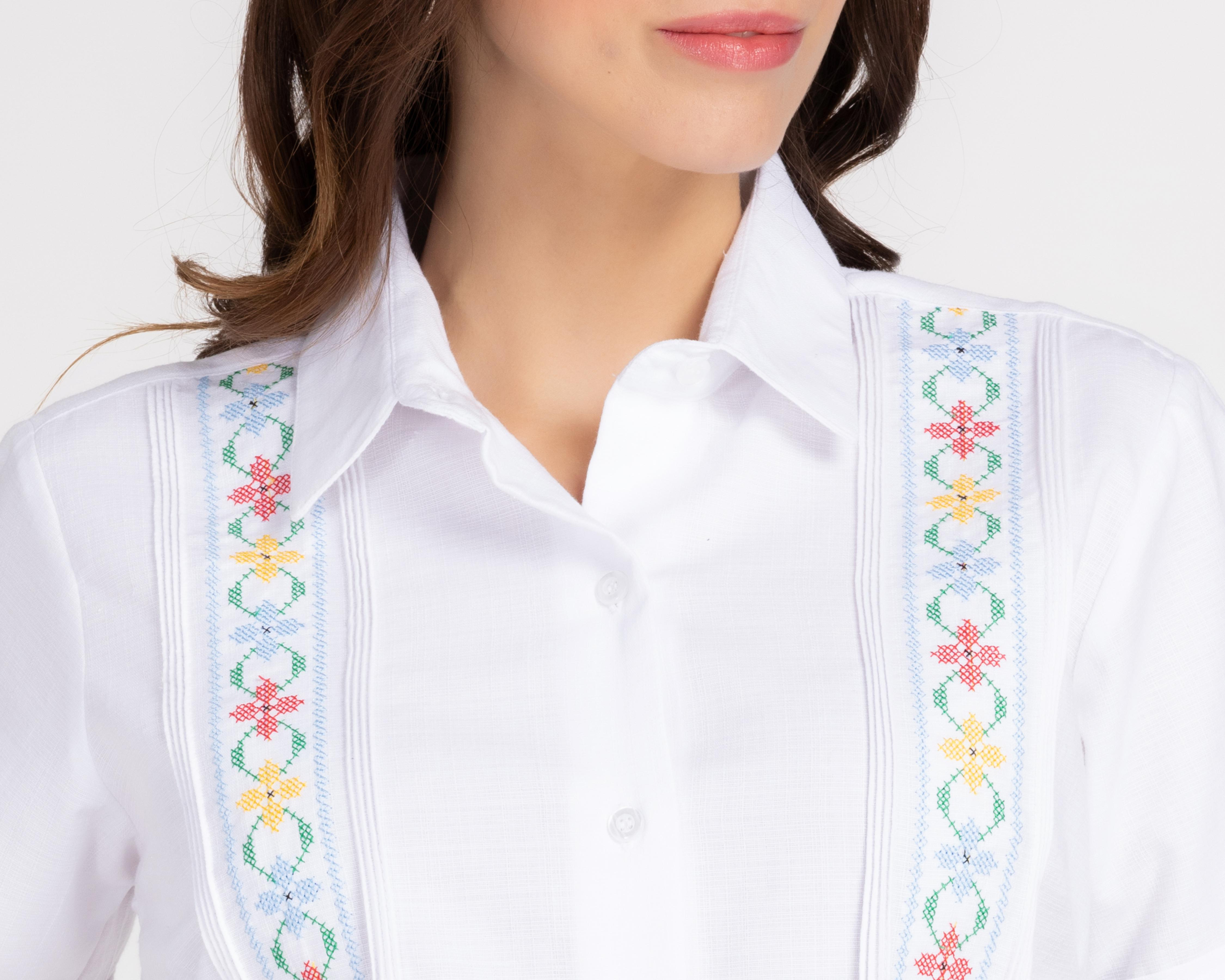 Foto 5 pulgar | Blusa Meridanas tipo Guayabera para Mujer