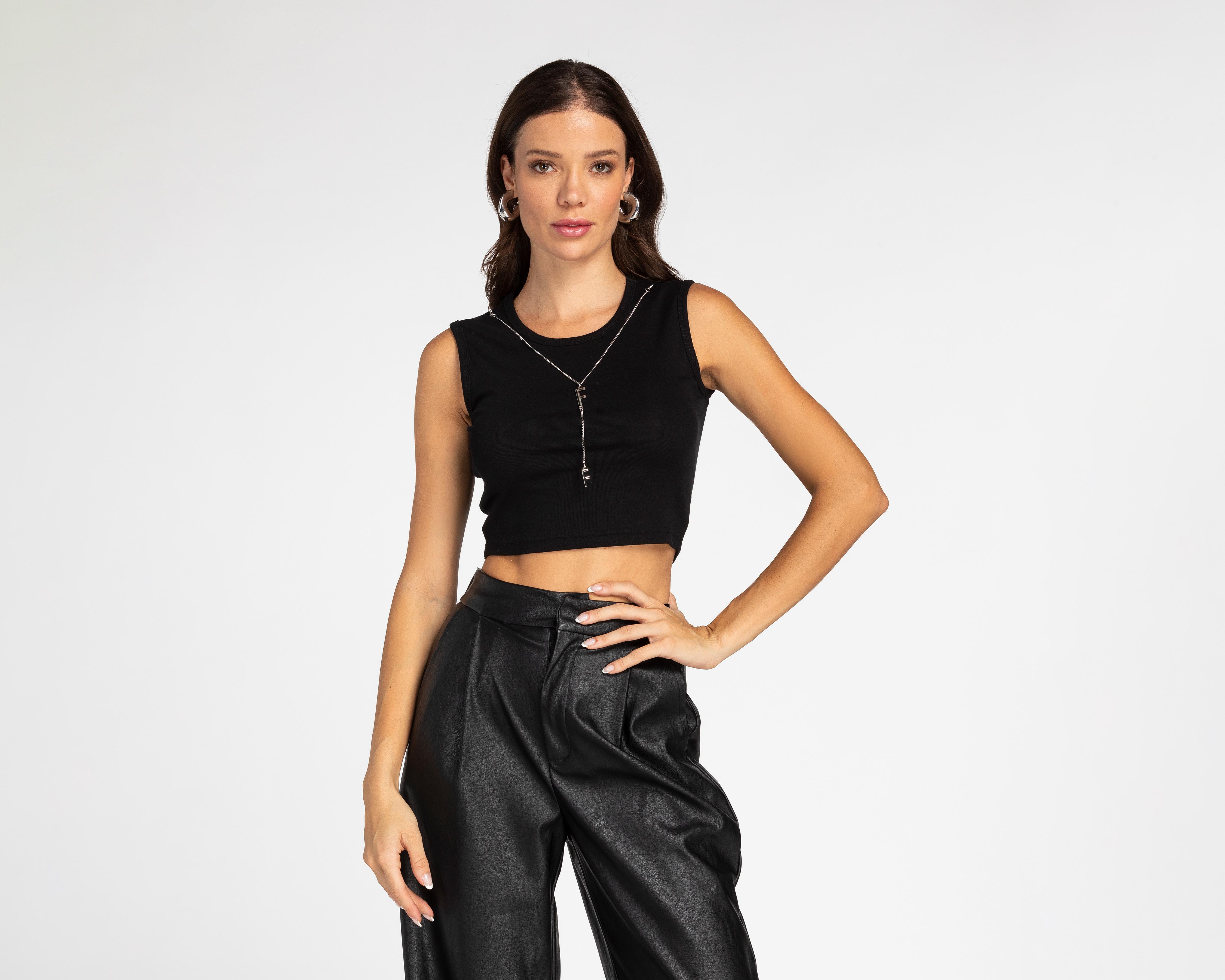 Crop Top Forever 21 con Collar para Mujer