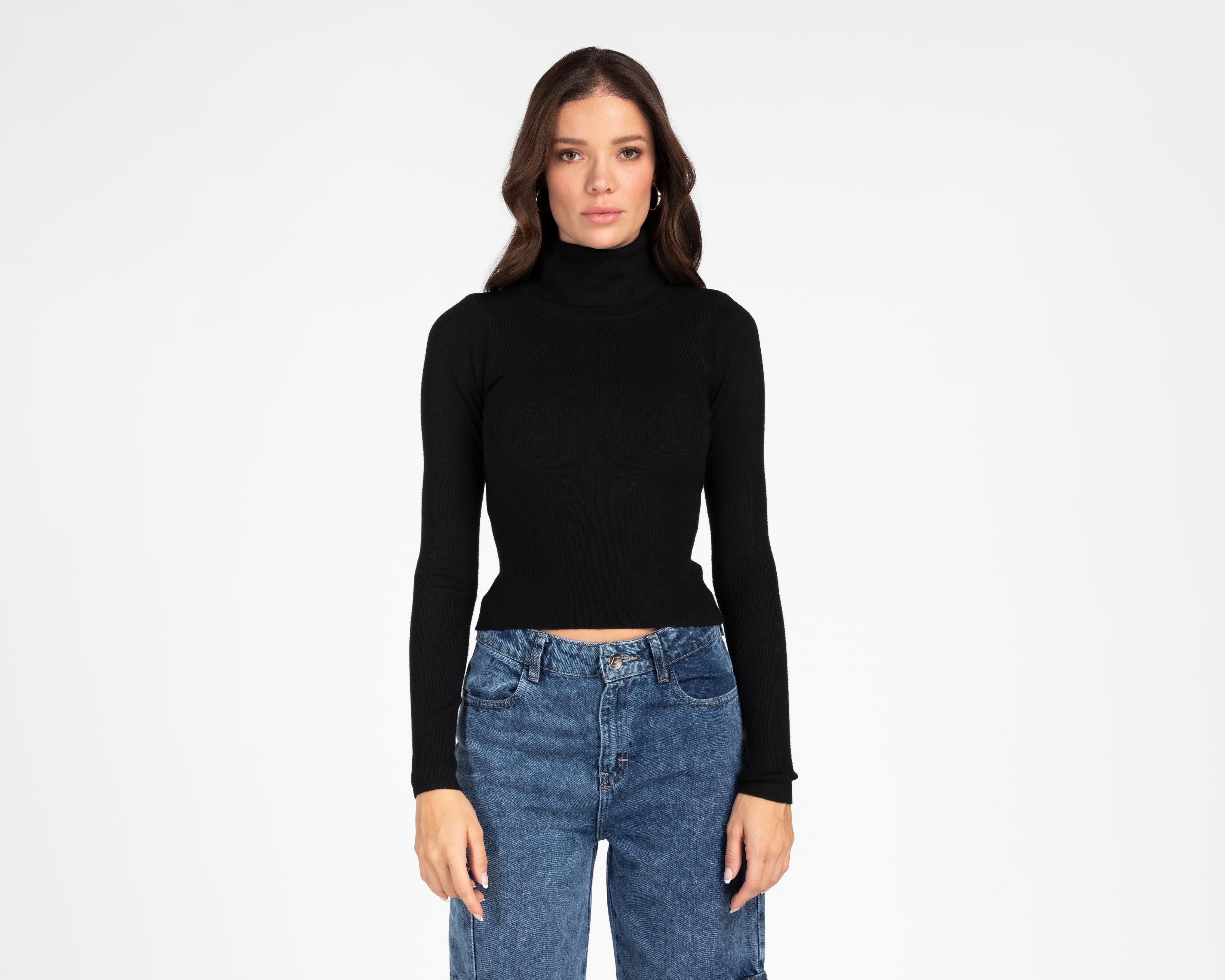 Foto 2 pulgar | Suéter Cuello Alto Forever 21 para Mujer