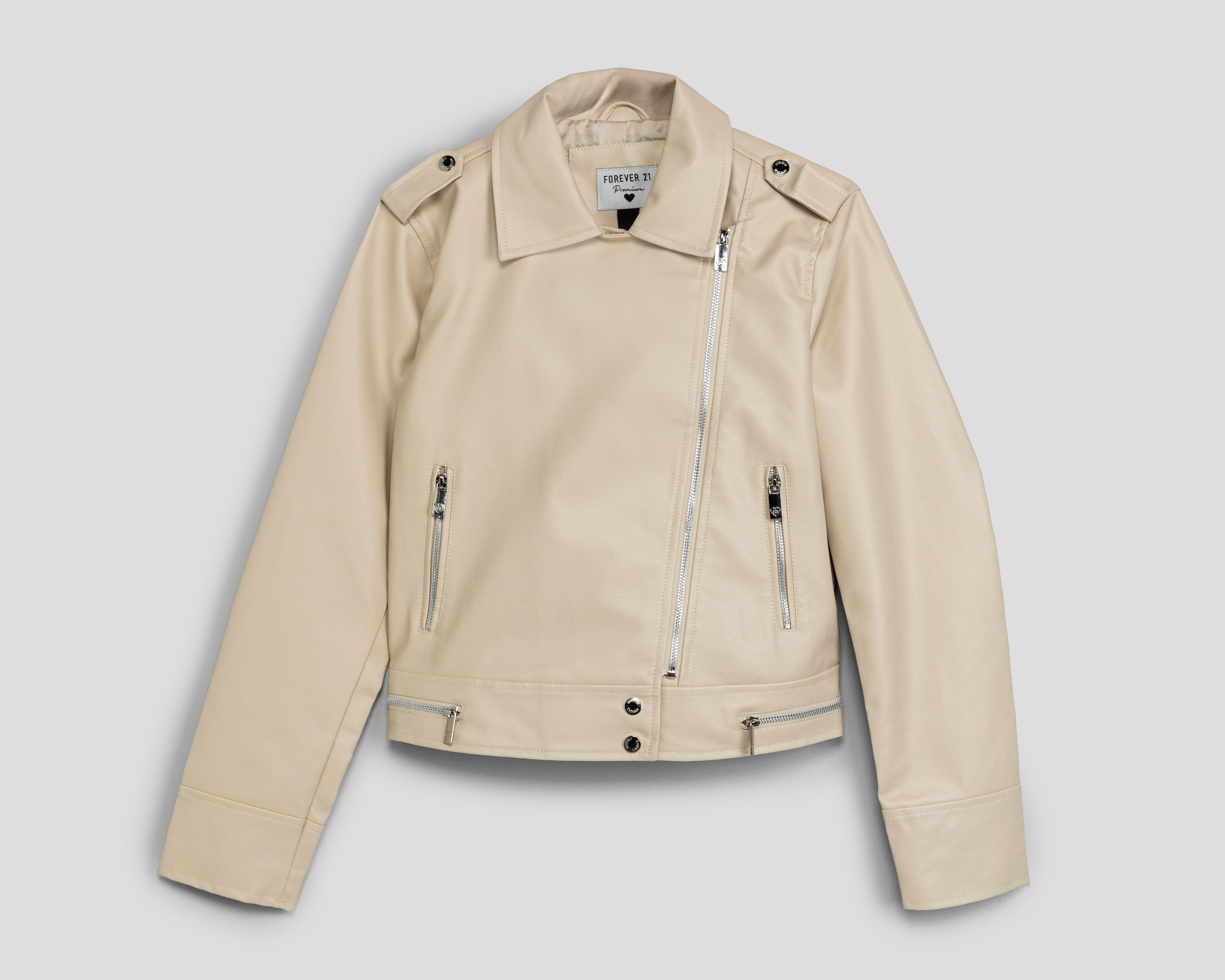 Foto 1 | Chamarra Beige Forever 21 de Mujer