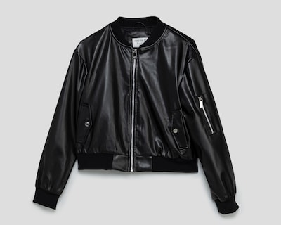 Foto 1 | Chamarra Negra Forever 21 para Mujer