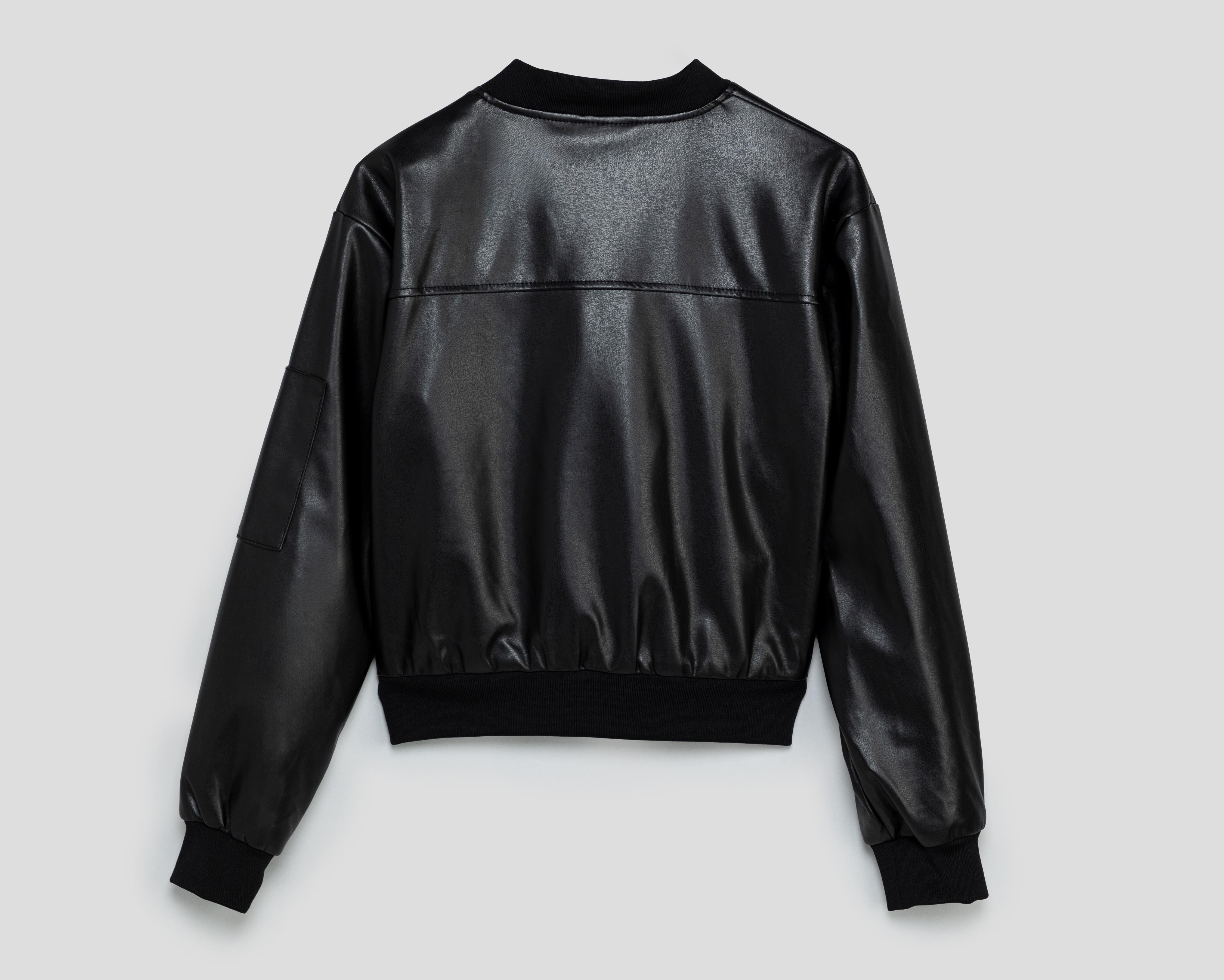 Foto 2 | Chamarra Negra Forever 21 para Mujer