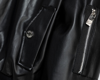 Foto 3 | Chamarra Negra Forever 21 para Mujer