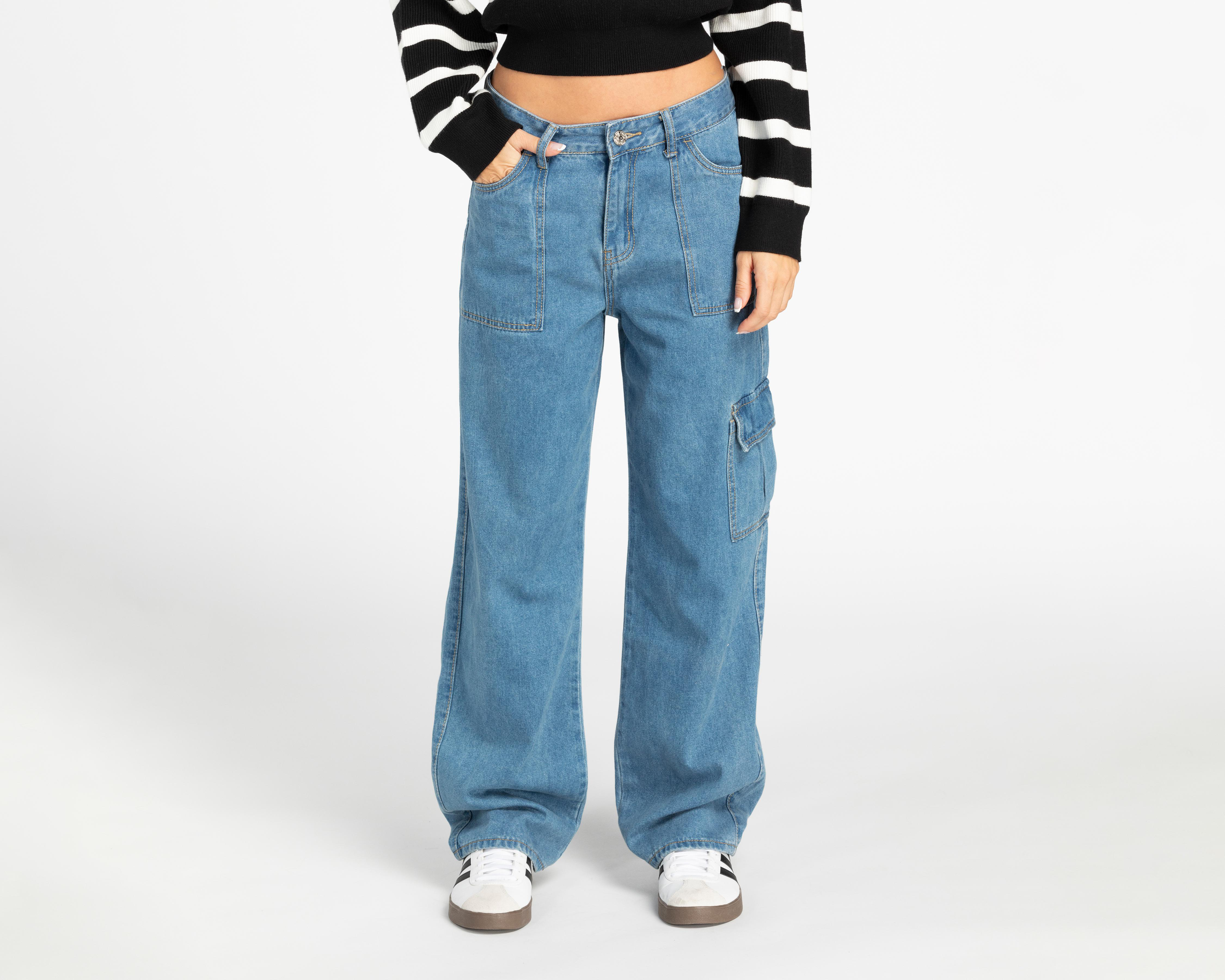Foto 2 pulgar | Jeans Recto Forever 21 para Mujer